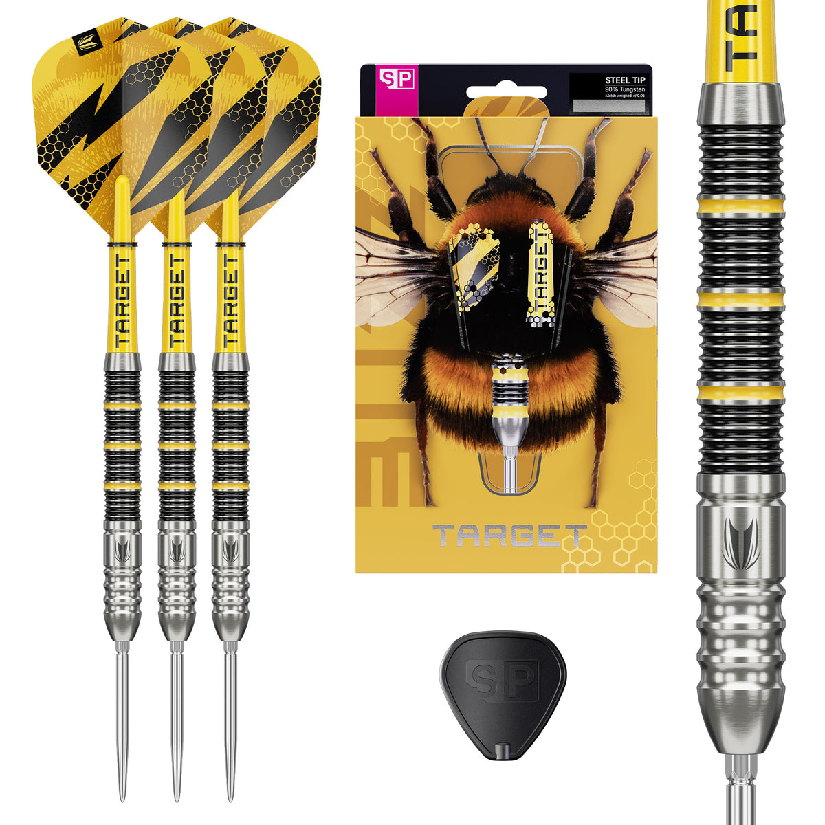 Target Buzz SP02 - 90% Tungsten Steel Tip Darts - 22g 24g 26g