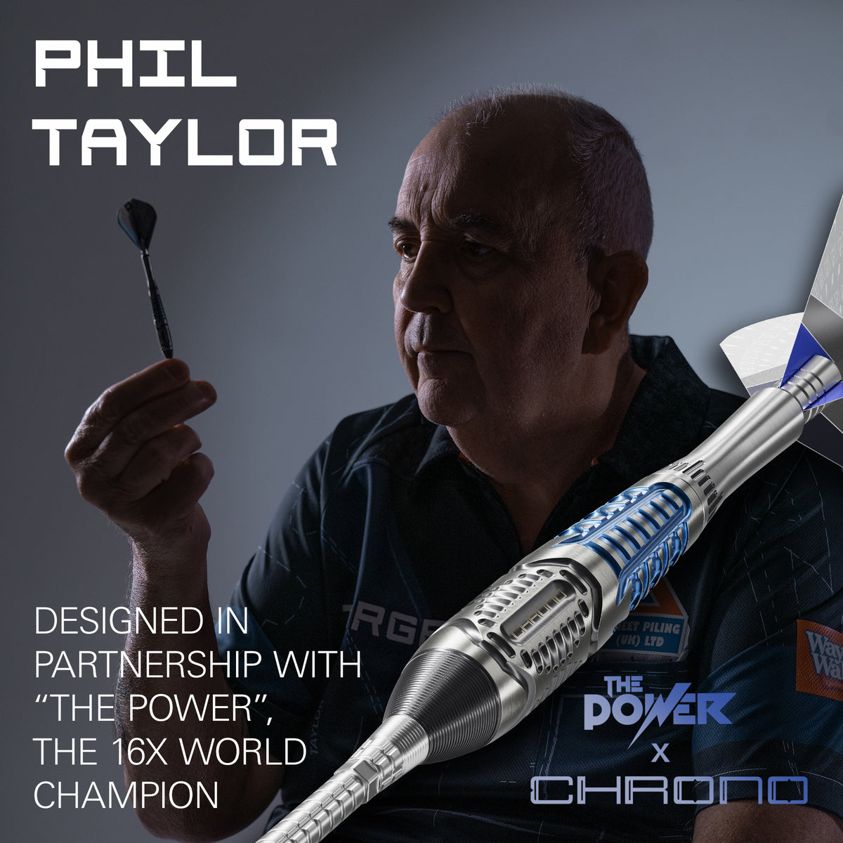 Target Phil Taylor Power - Chrono -  95% Tungsten SP Steel Tip Darts - 22g 24g 26g