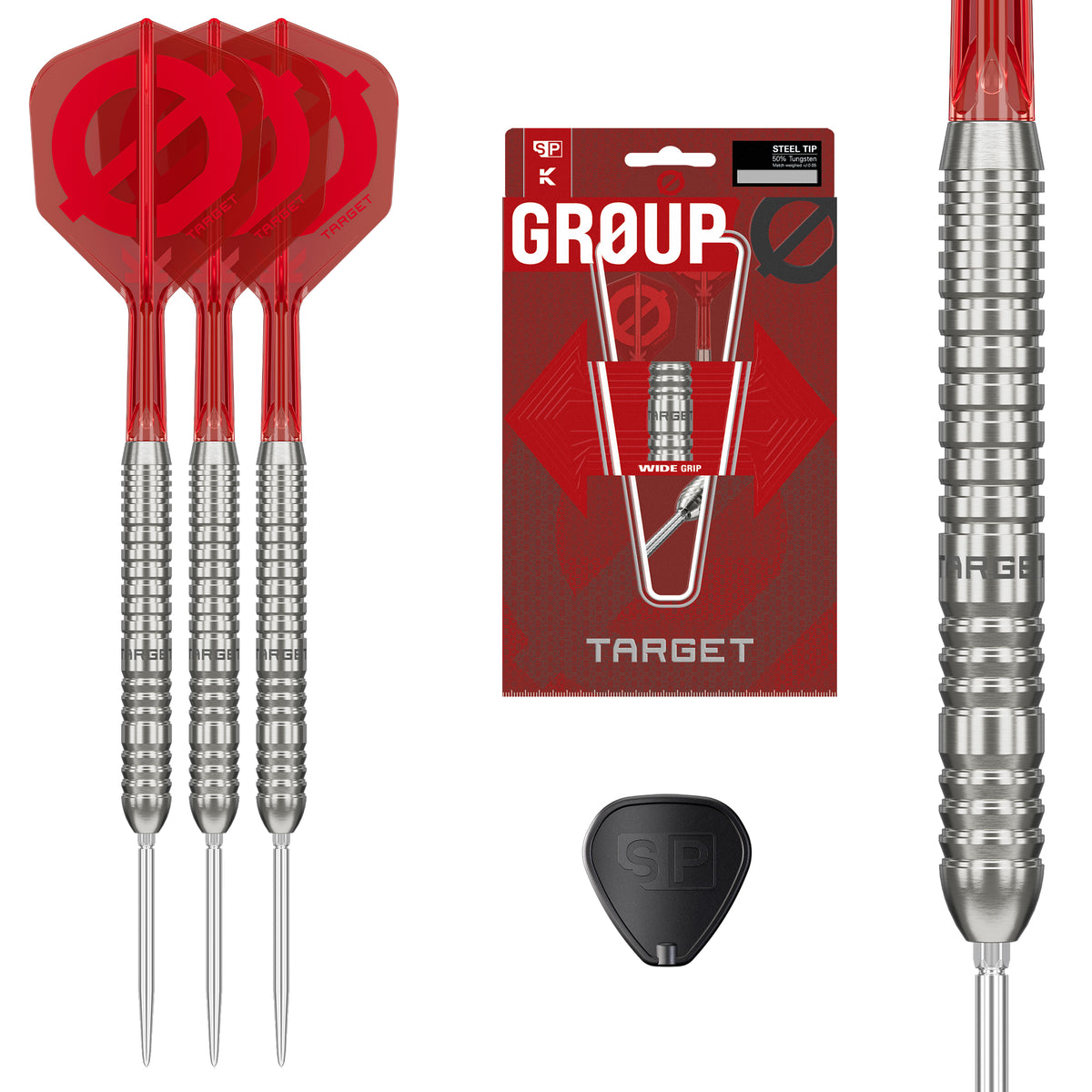 Target Group O 03- 50% Tungsten SP Steel Tip Darts Set - 22g 24g 26g