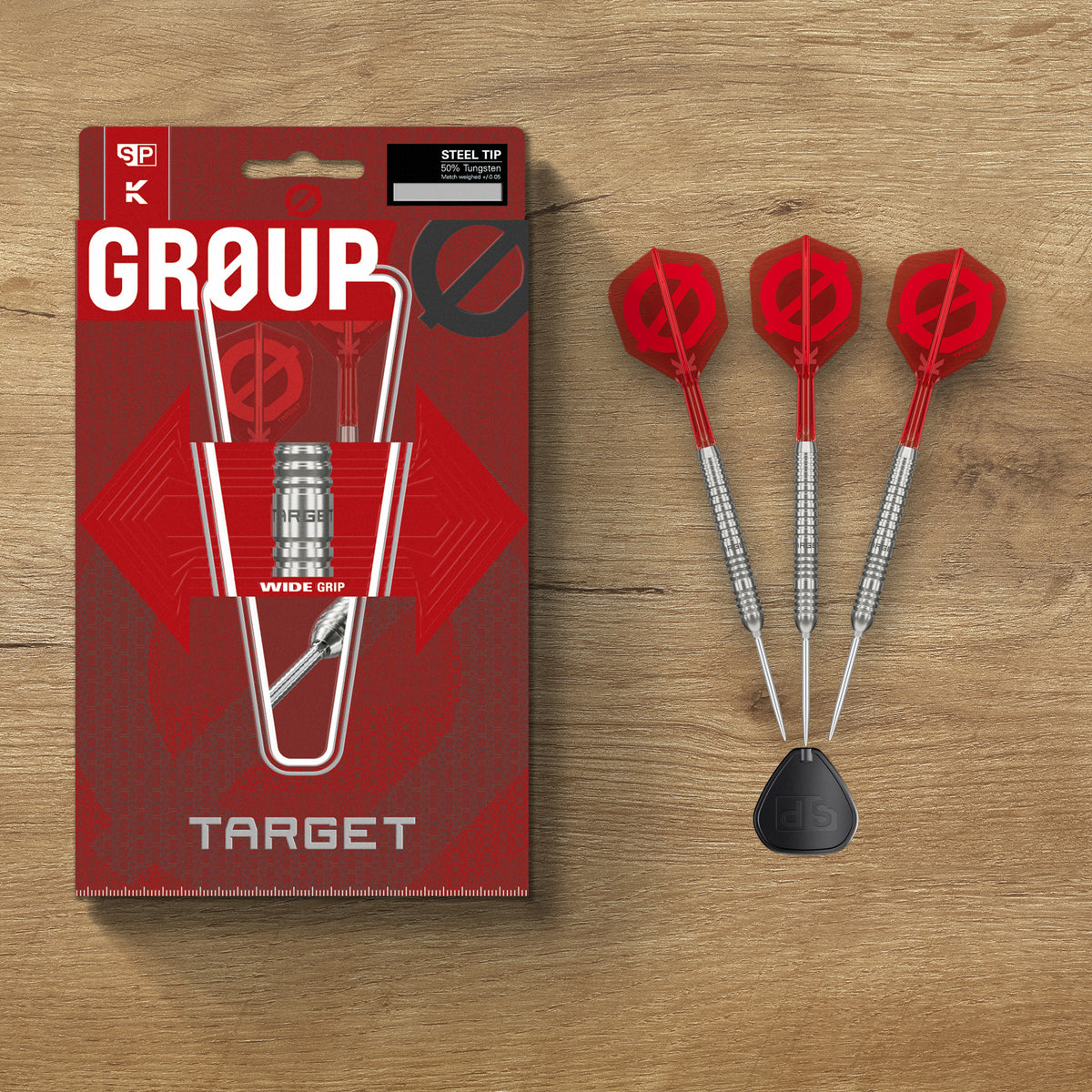 Target Group O 03- 50% Tungsten SP Steel Tip Darts Set - 22g 24g 26g