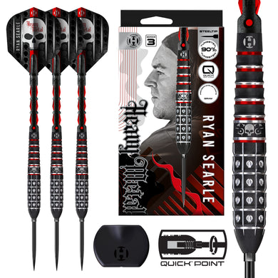 Harrows Ryan 'Heavy Metal' Searle Series 3 - 90% Tungsten - Quick Point Darts - 22g -32g