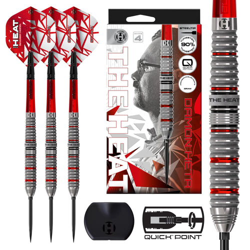 Harrows Damon 'The Heat' Heta Series 4 - 90% Tungsten - Quick Point Darts - 21g 23g 24g 25g