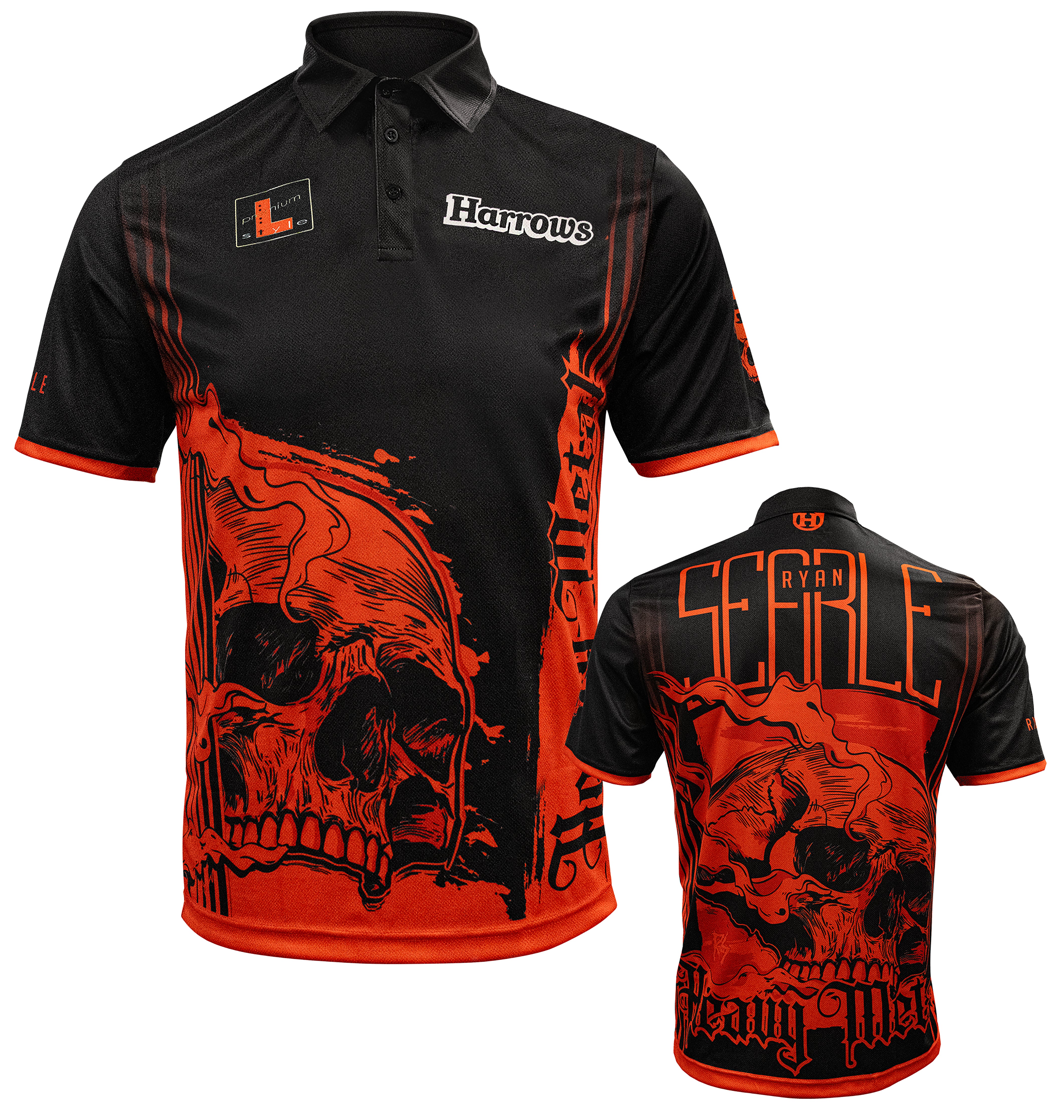 Harrows Ryan 'Heavy Metal' Searle - Series 2 Player Dart Shirt - Small - 5XL