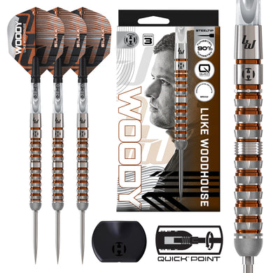 Harrows Luke 'Woody' Woodhouse Series 3 - 90% Tungsten - Quick Point Darts - 21g 23g 25g