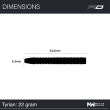 Red Dragon Tyrian Steel Tip Darts - 90% Tungsten - 22g 24g