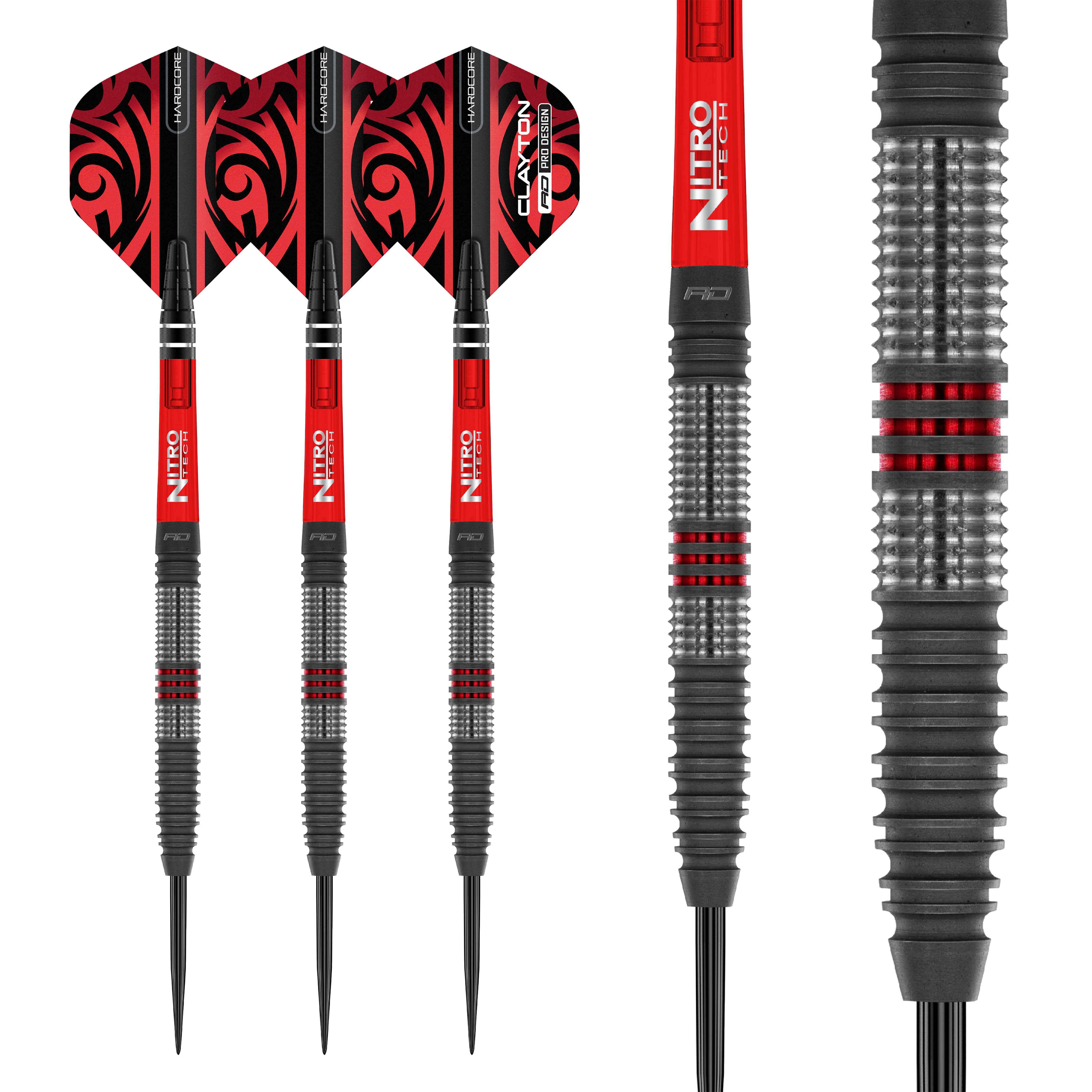 Red Dragon Johnny Clayton Hiraeth Steel Tip Darts - 90% Tungsten - 22g 23g