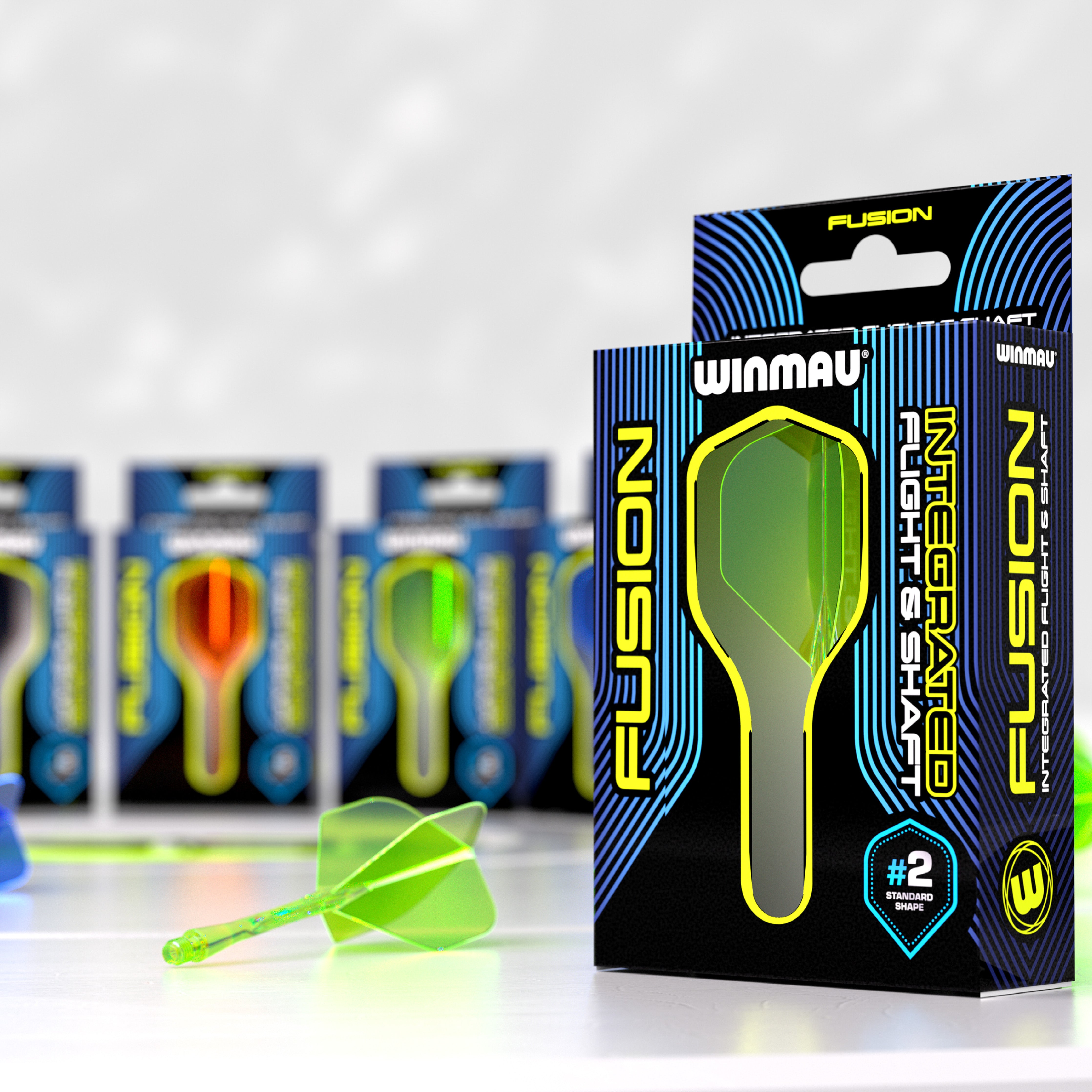 Winmau Fusion Integrated Flight & Shaft System - No2 - Clear