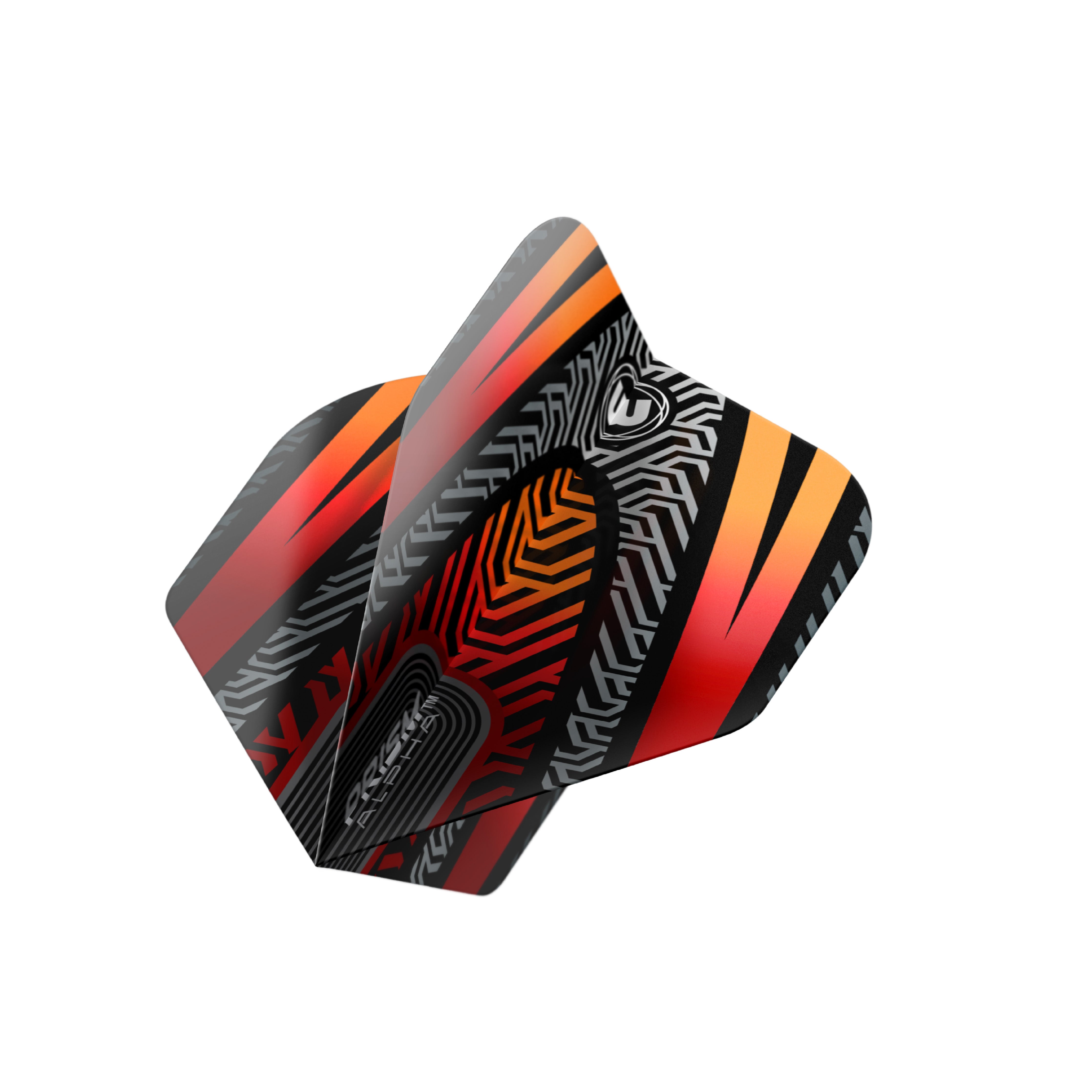Winmau Prism Alpha Extra Thick Dart Flights - Standard No2 - Black & Orange