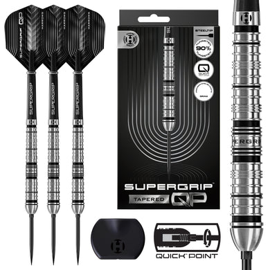Harrows Supergrip QP Tapered - 90% Tungstens - Quick Point Darts - 22g - 30g