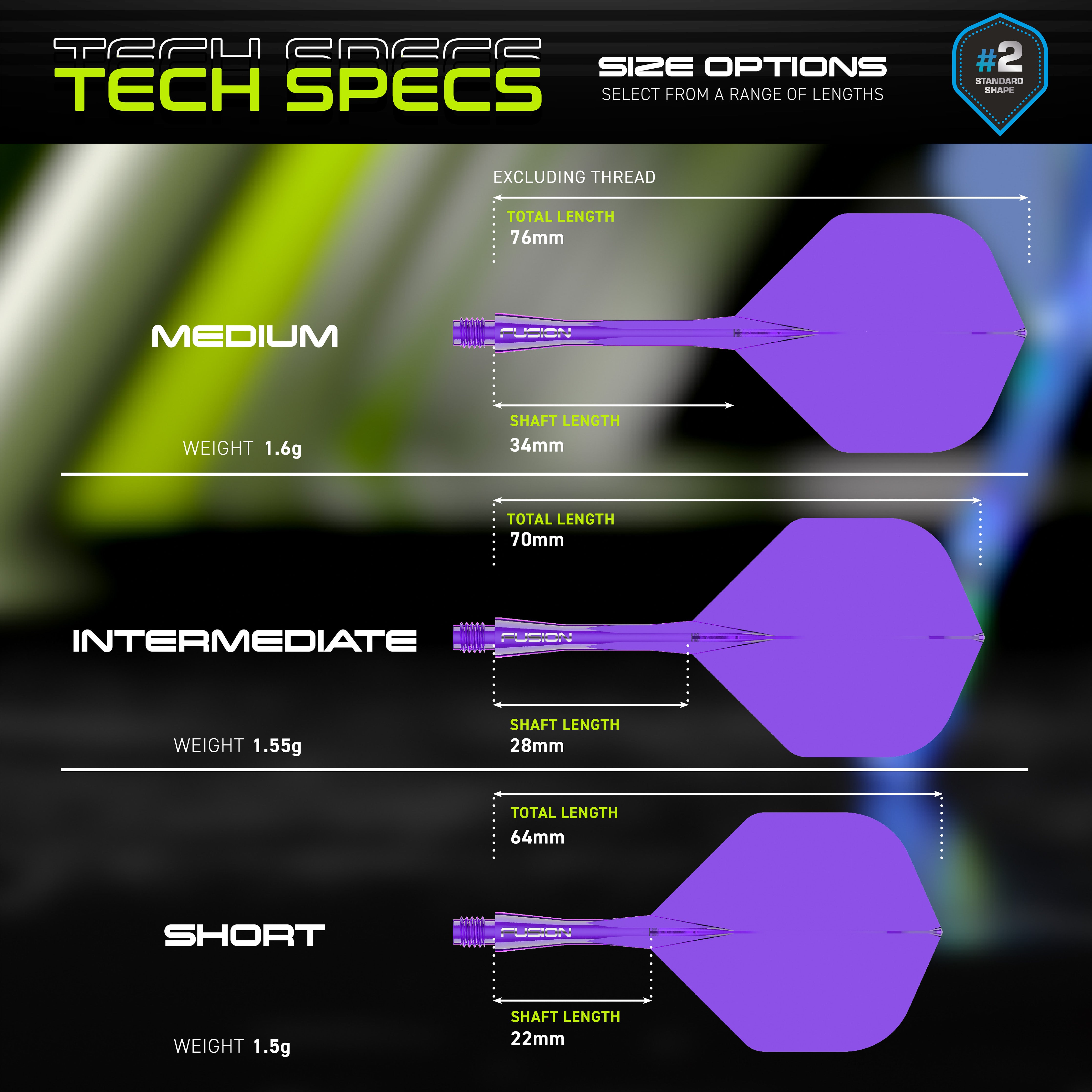 Winmau Fusion Integrated Flight & Shaft System - No2 - Purple
