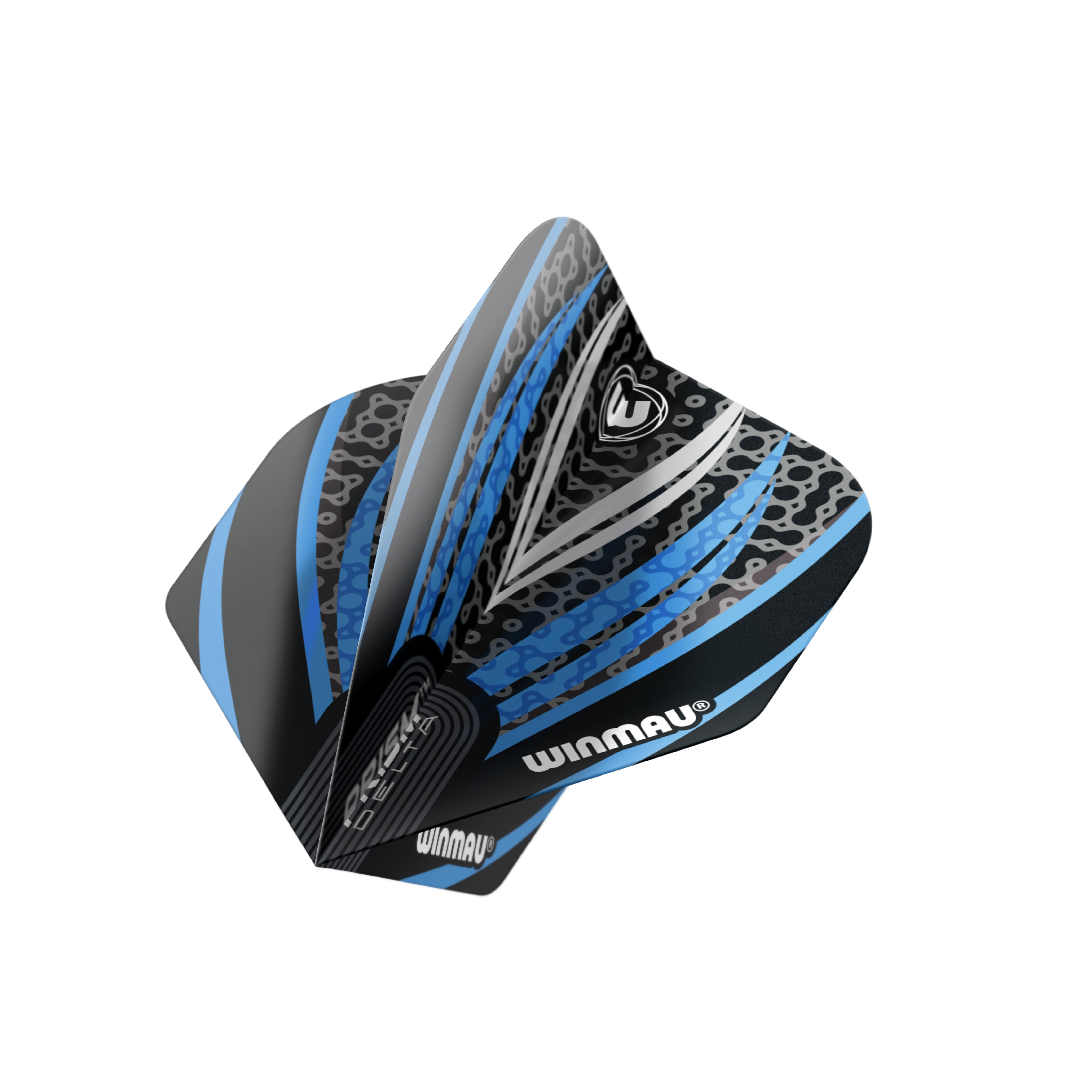 Winmau Prism Delta Standard No2 Dart Flights - Black, White & Blue