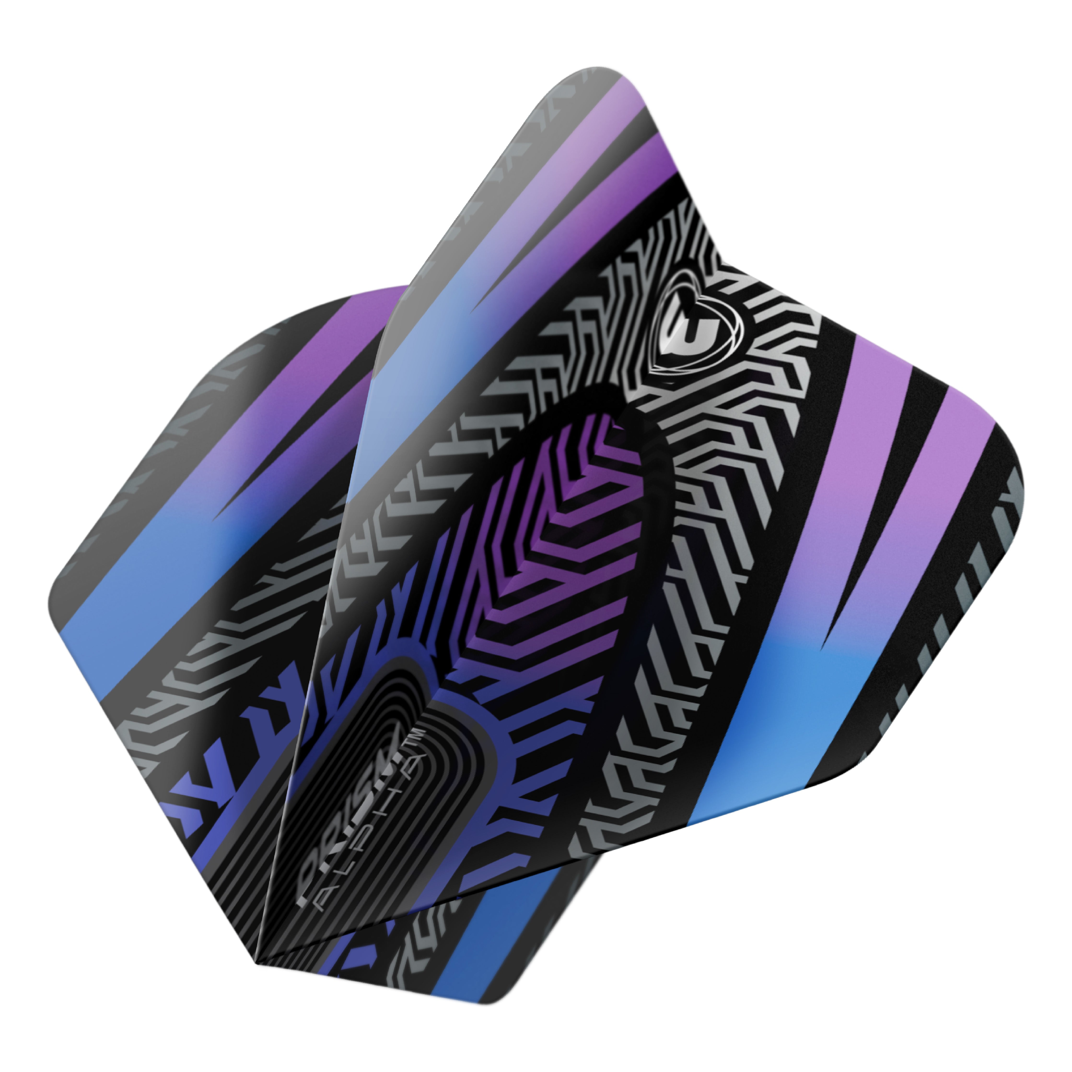 Winmau Prism Alpha Extra Thick Dart Flights - Standard No2 - Black & Purple