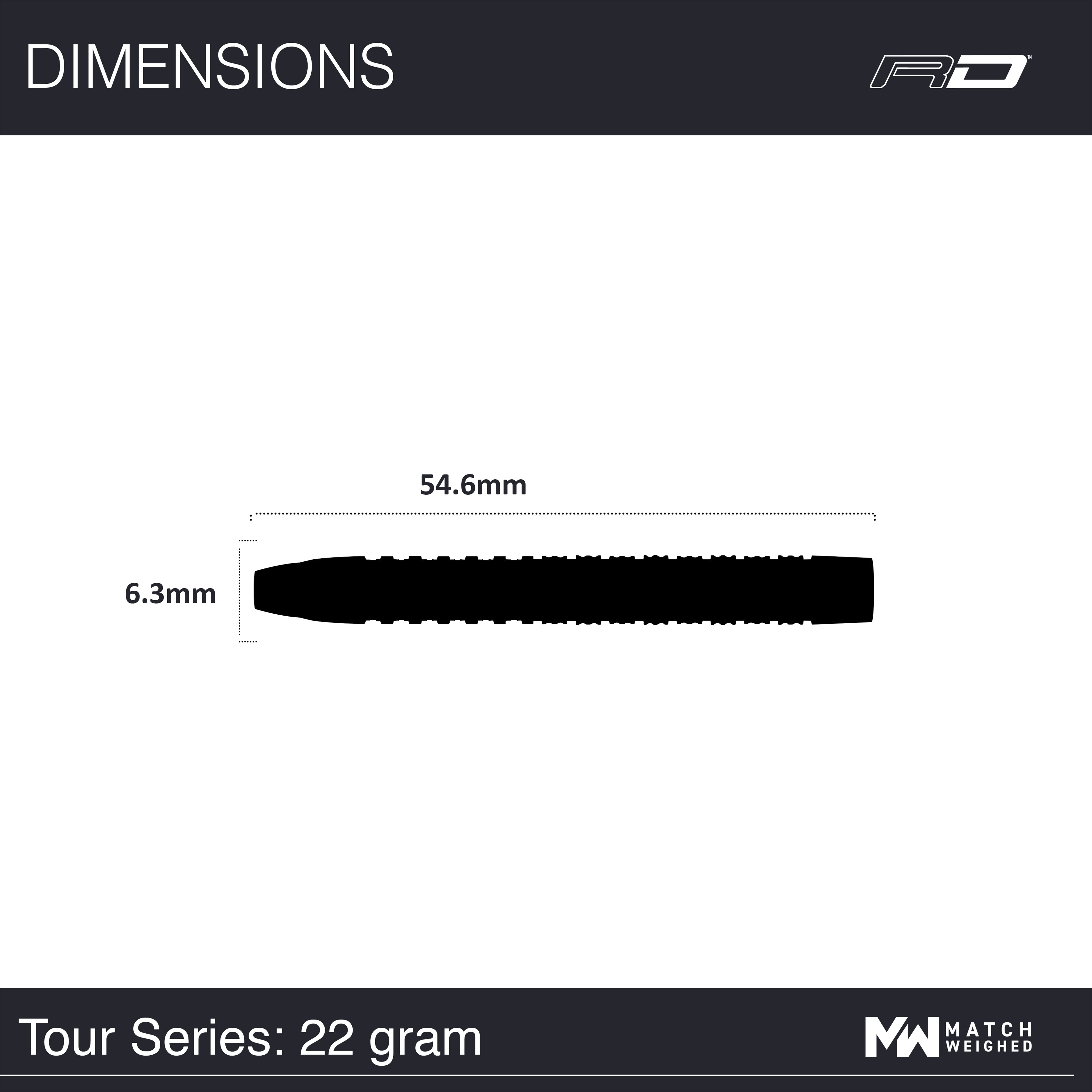 Red Dragon Adam Nevada Steel Tip Darts - 90% Tungsten - 22g