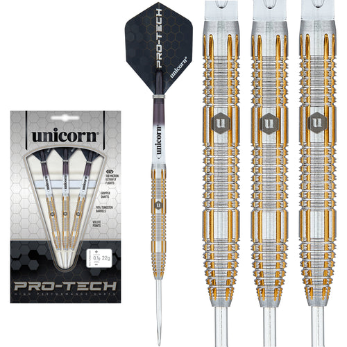 Unicorn Protech Style 4 - 90% Tungsten - Steel Tip Darts - 22g