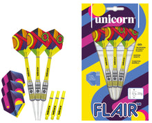 Unicorn Flair - 80% Tungsten Darts - 20g - EXTRA FLIGHTS & STEMS