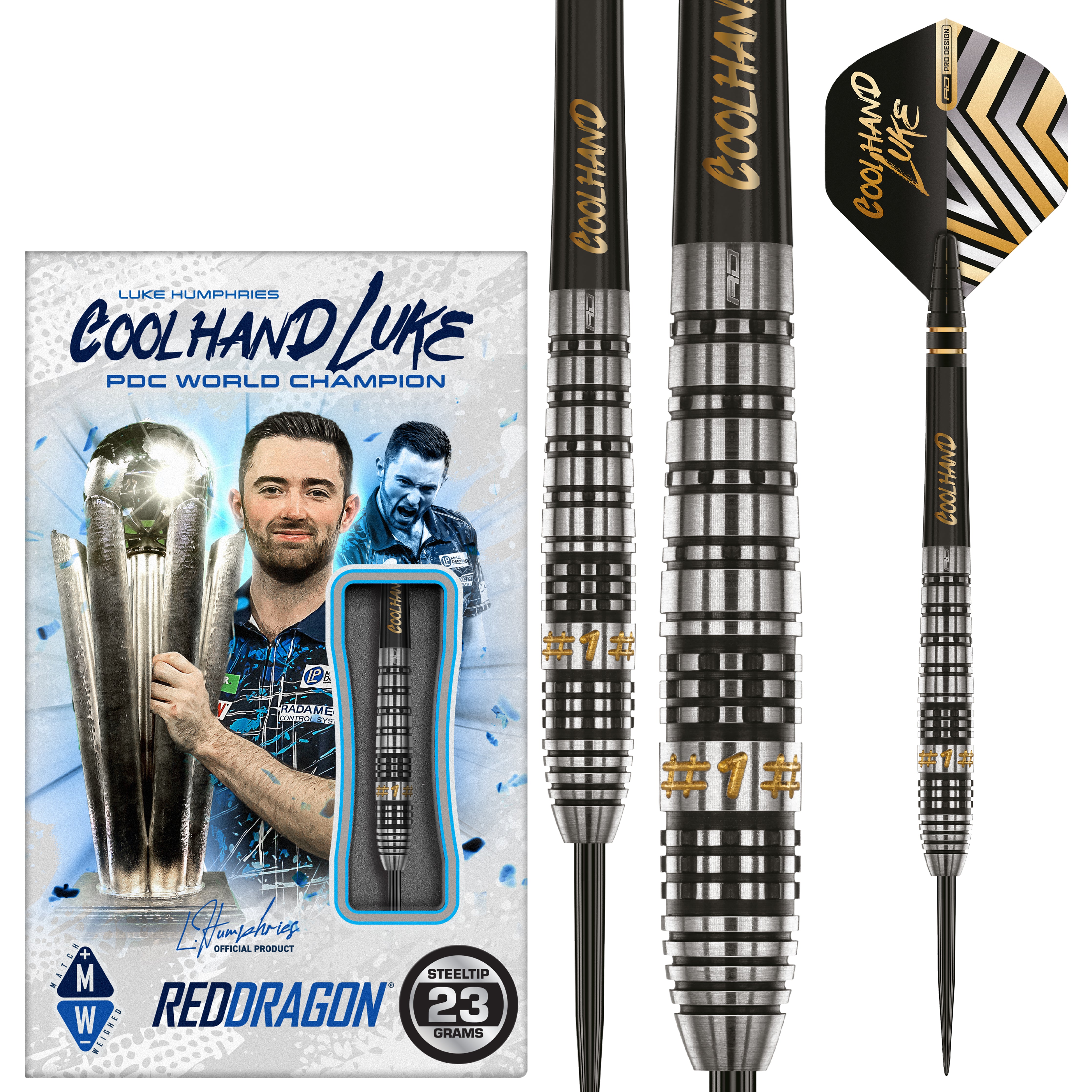 Red Dragon Luke Humphries - Prestige - 90% Tungsten Darts - 22g 23g 24