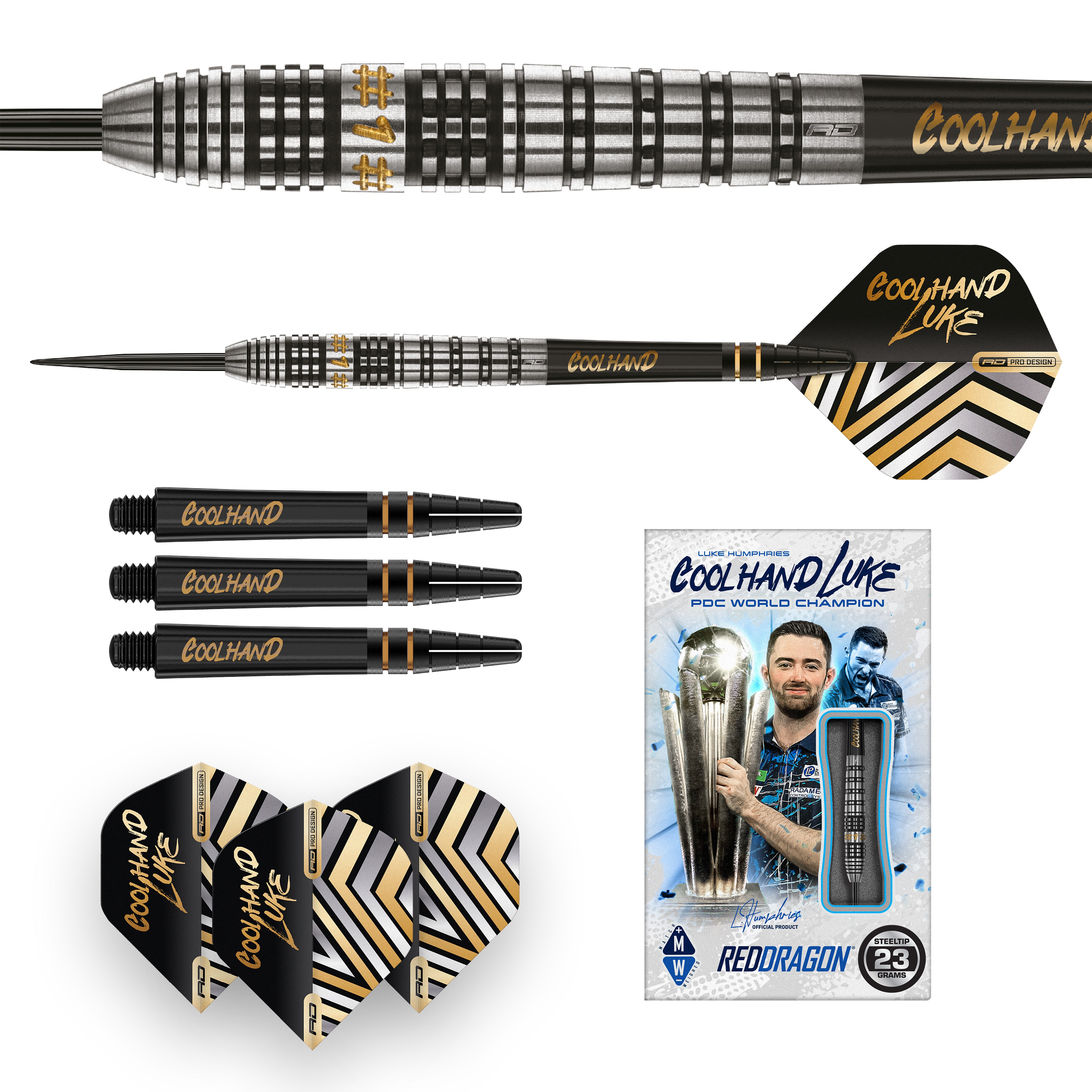 Red Dragon Luke Humphries - Prestige - 90% Tungsten Darts - 22g 23g 24