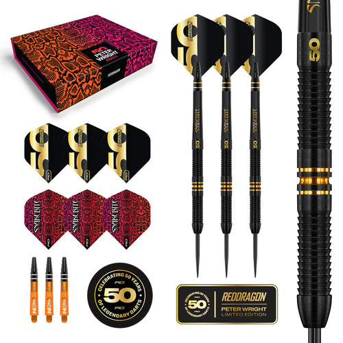 Red Dragon Peter Wright - 50 Years Player Edition - 90% Tungsten Darts - 21g