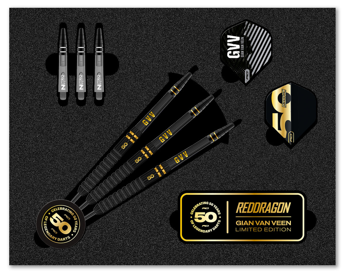 Red Dragon Gian Van Veen Axis SE 90% Steel Tip Darts – Double In Darts - View #6