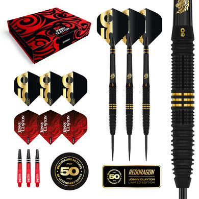 Red Dragon Jonny Clayton - 50 Years Player Edition - 90% Tungsten Darts - 22g