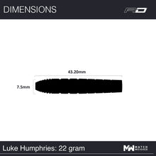 Red Dragon Luke Humphries - 50 Years Player Edition - 90% Tungsten Darts - 22g
