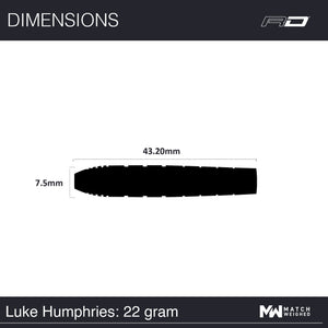 Red Dragon Luke Humphries - 50 Years Player Edition - 90% Tungsten Darts - 22g