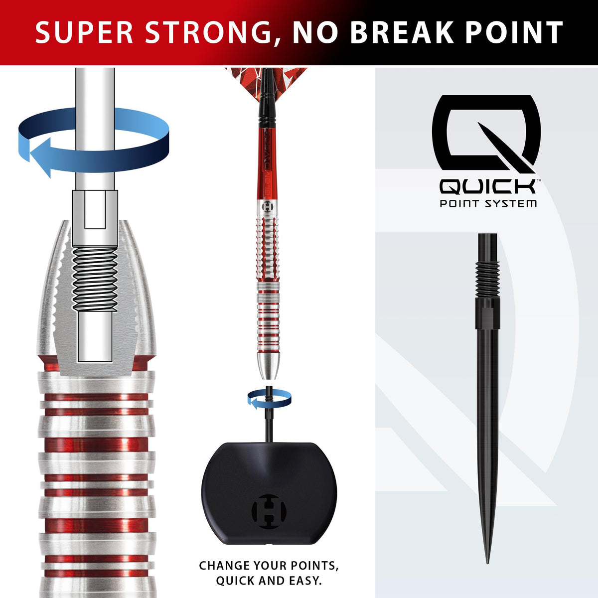 Harrows Damon Heta - Series 2 - 90% Tungsten - Quick Point Darts - 21g 23g 25g
