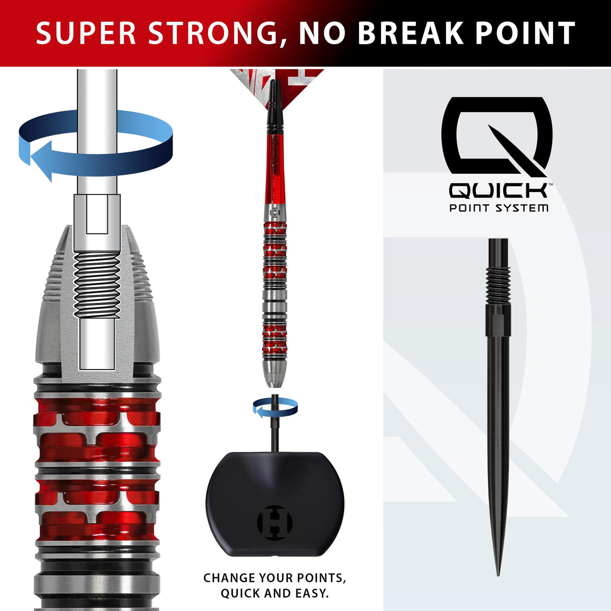 Harrows Damon Heta - Series 3 - 90% Tungsten - Quick Point Darts - 21g 23g 25g