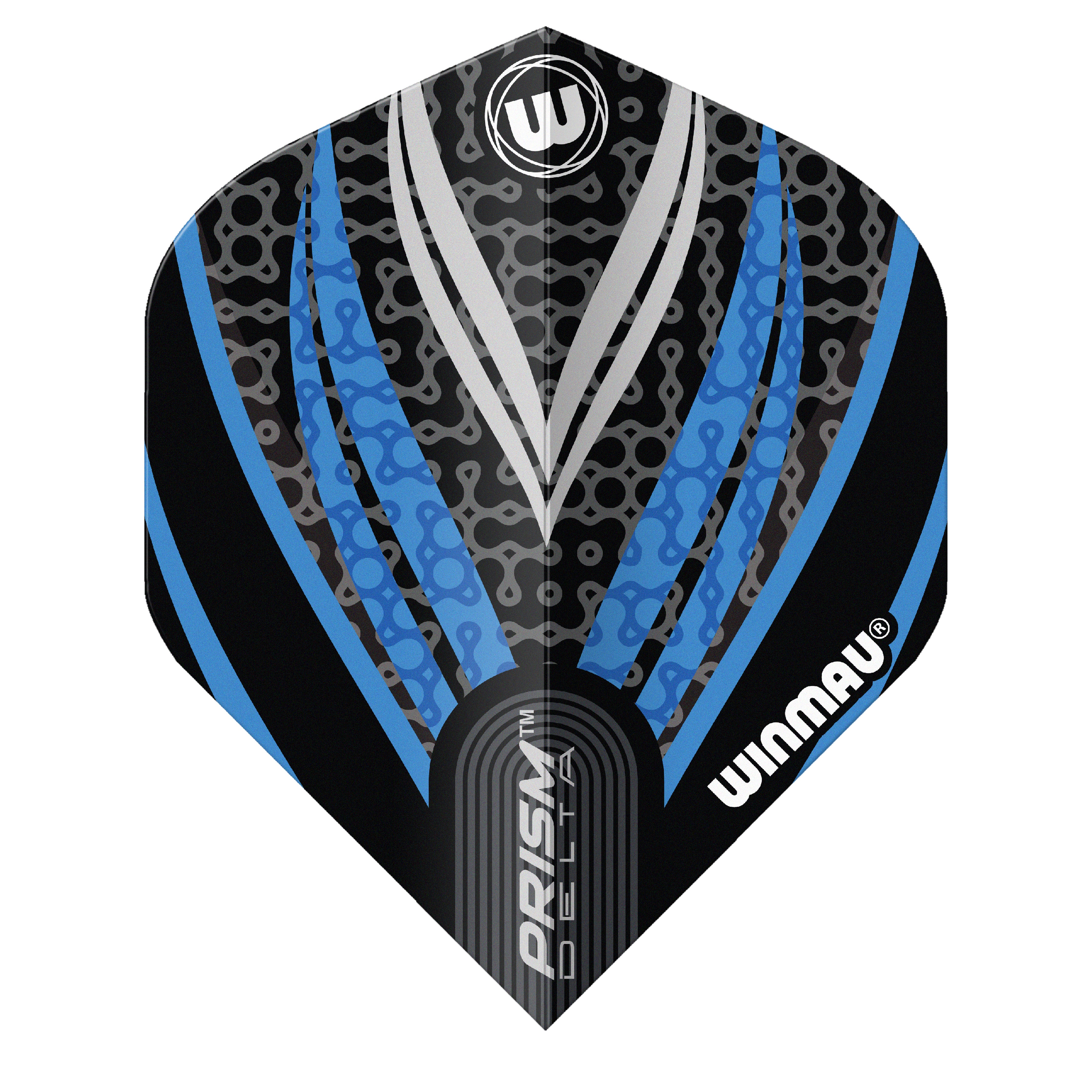 Winmau Prism Delta Standard No2 Dart Flights - Black, White & Blue