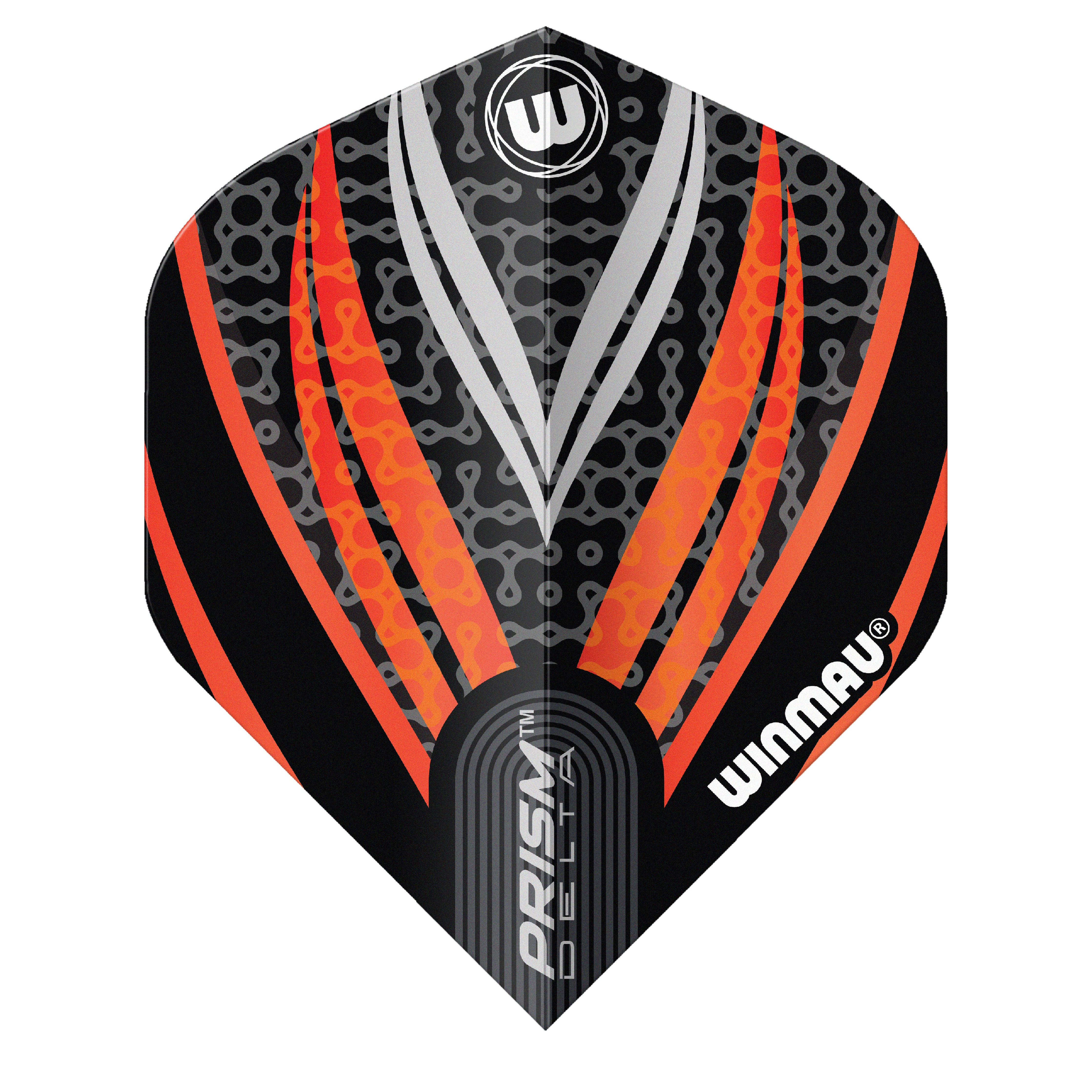 Winmau Prism Delta Standard No2 Dart Flights - Black, White & Orange