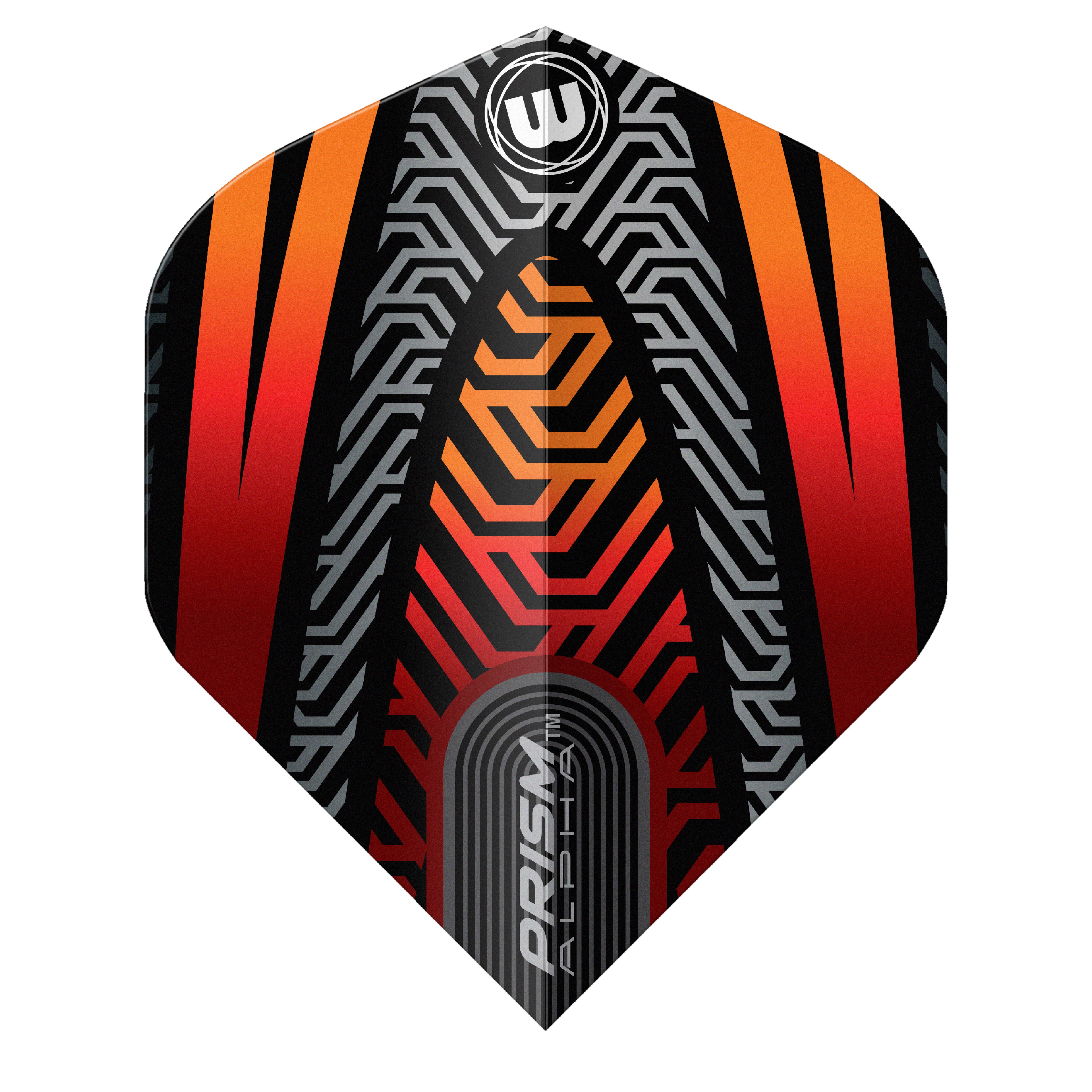 Winmau Prism Alpha Extra Thick Dart Flights - Standard No2 - Black & Orange