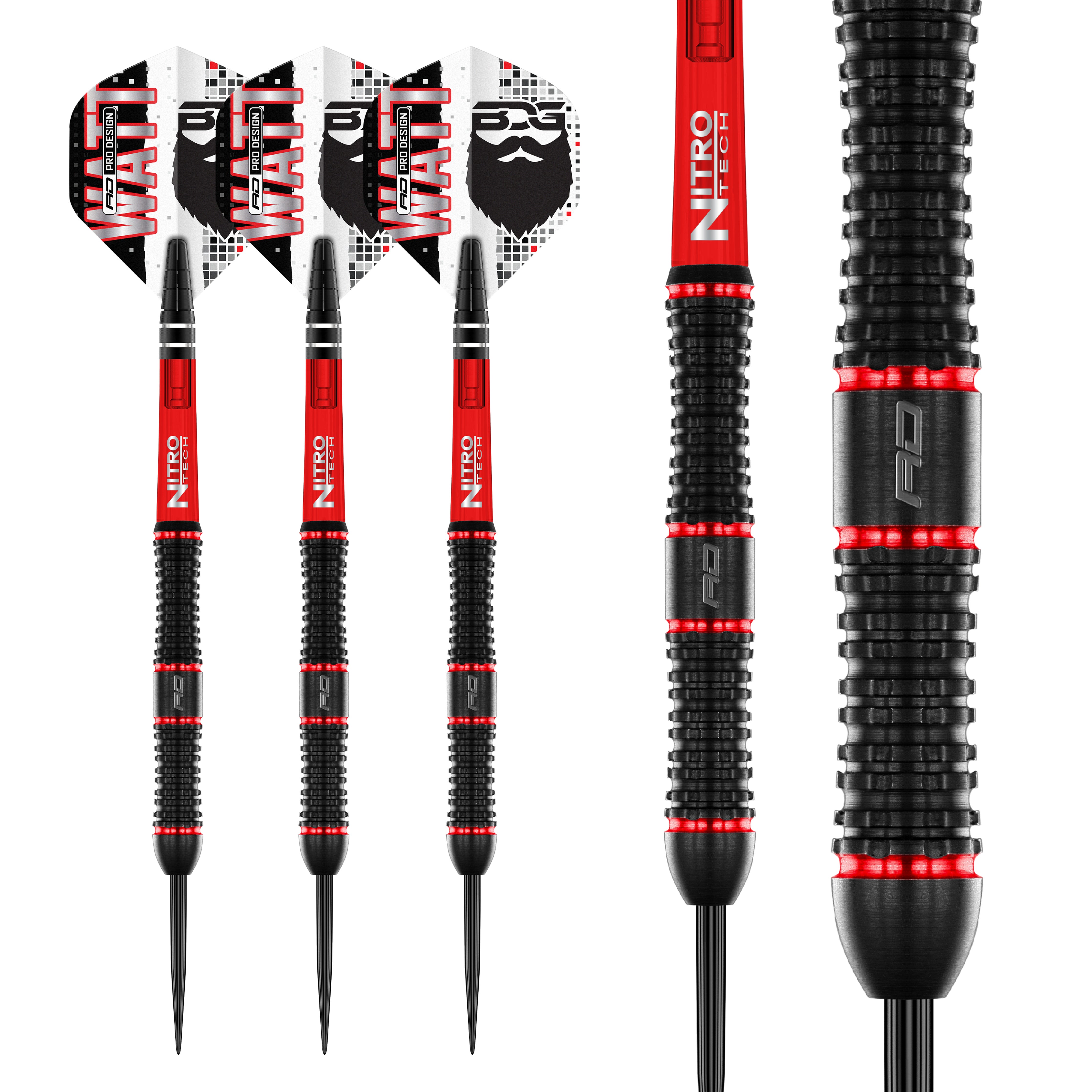 Red Dragon Jason Watt Steel Tip Darts - 90% Tungsten - 22g