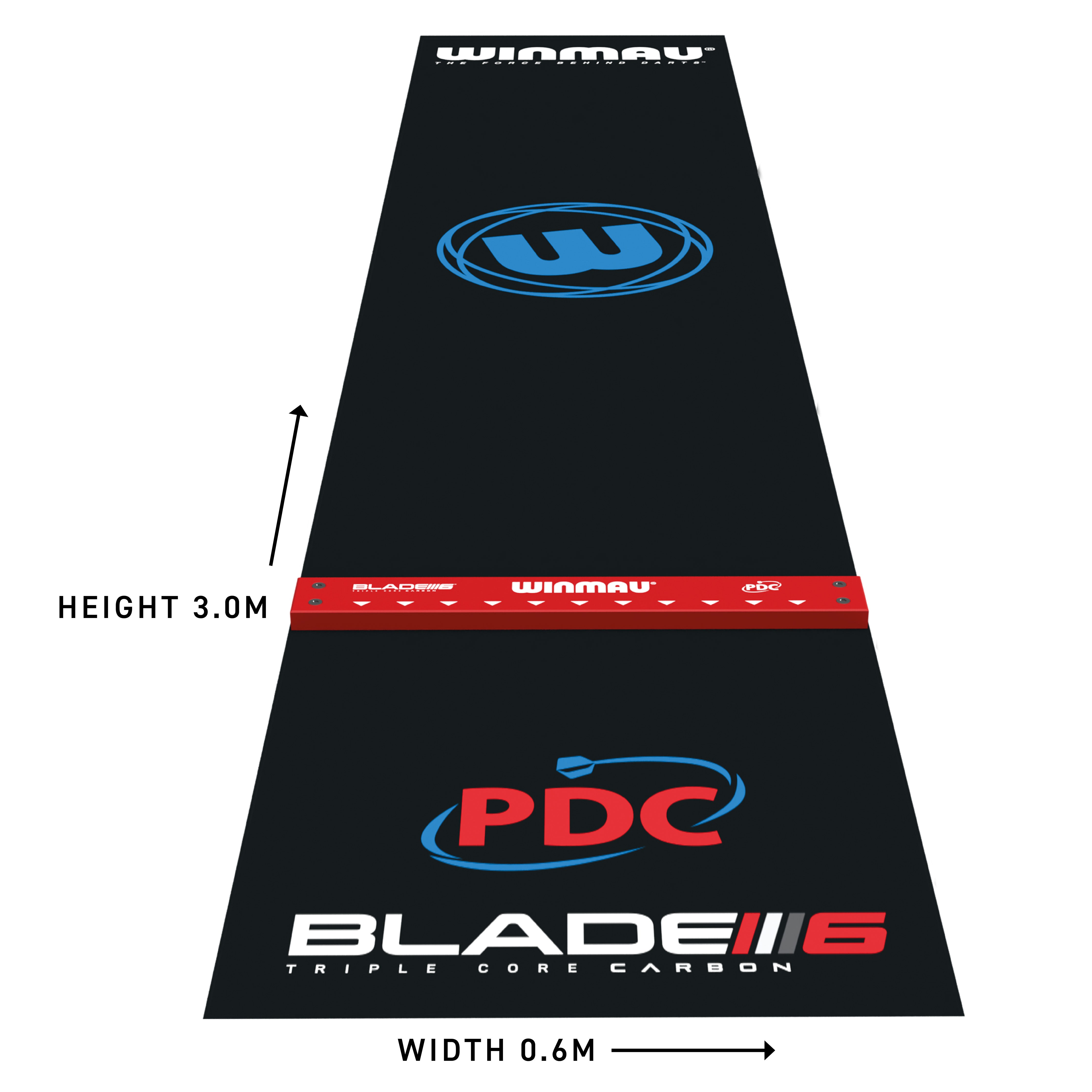 Pro Zone Precision PVC Dart Mat & Integrated Oche