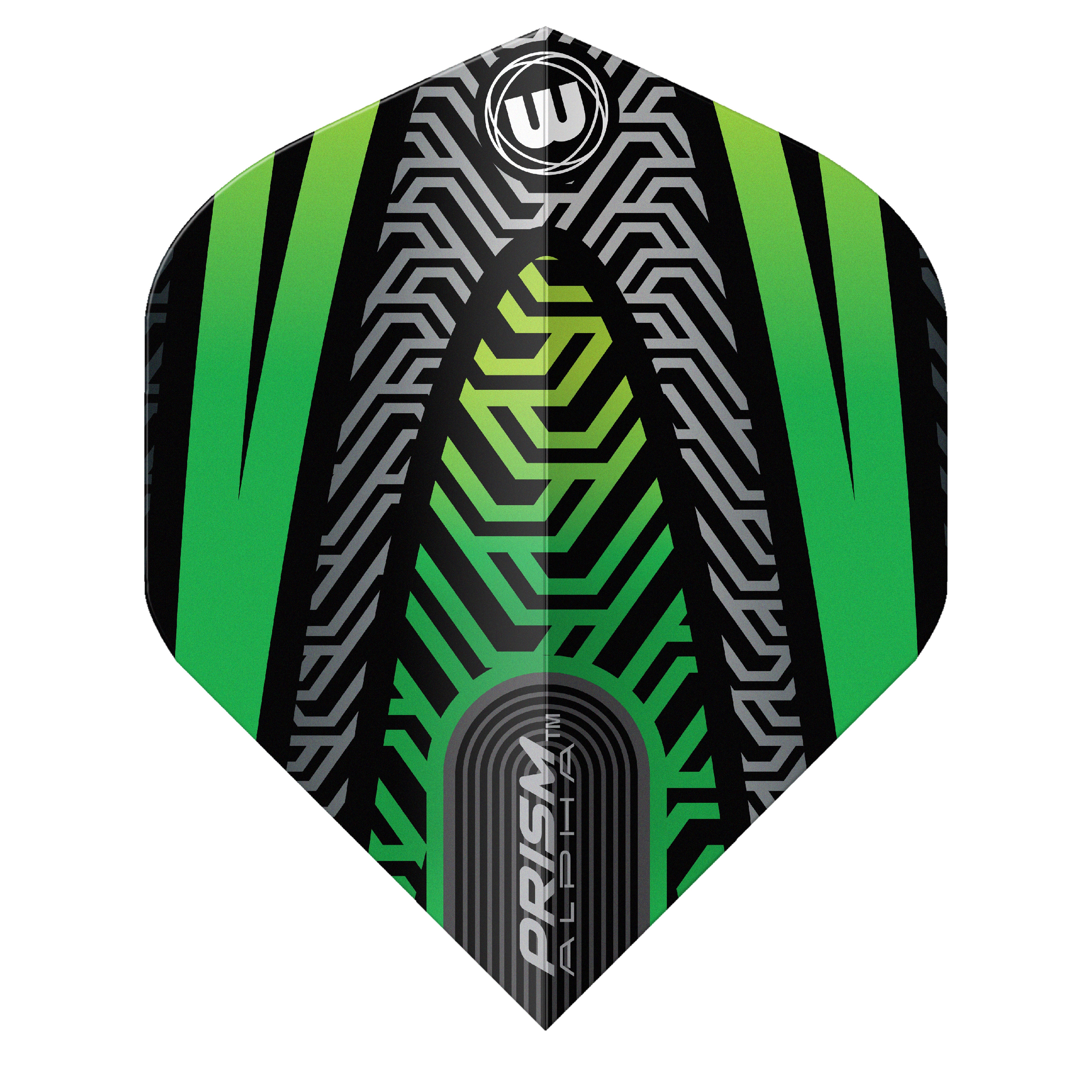 Winmau Prism Alpha Extra Thick Dart Flights - Standard No2 - Black & Green