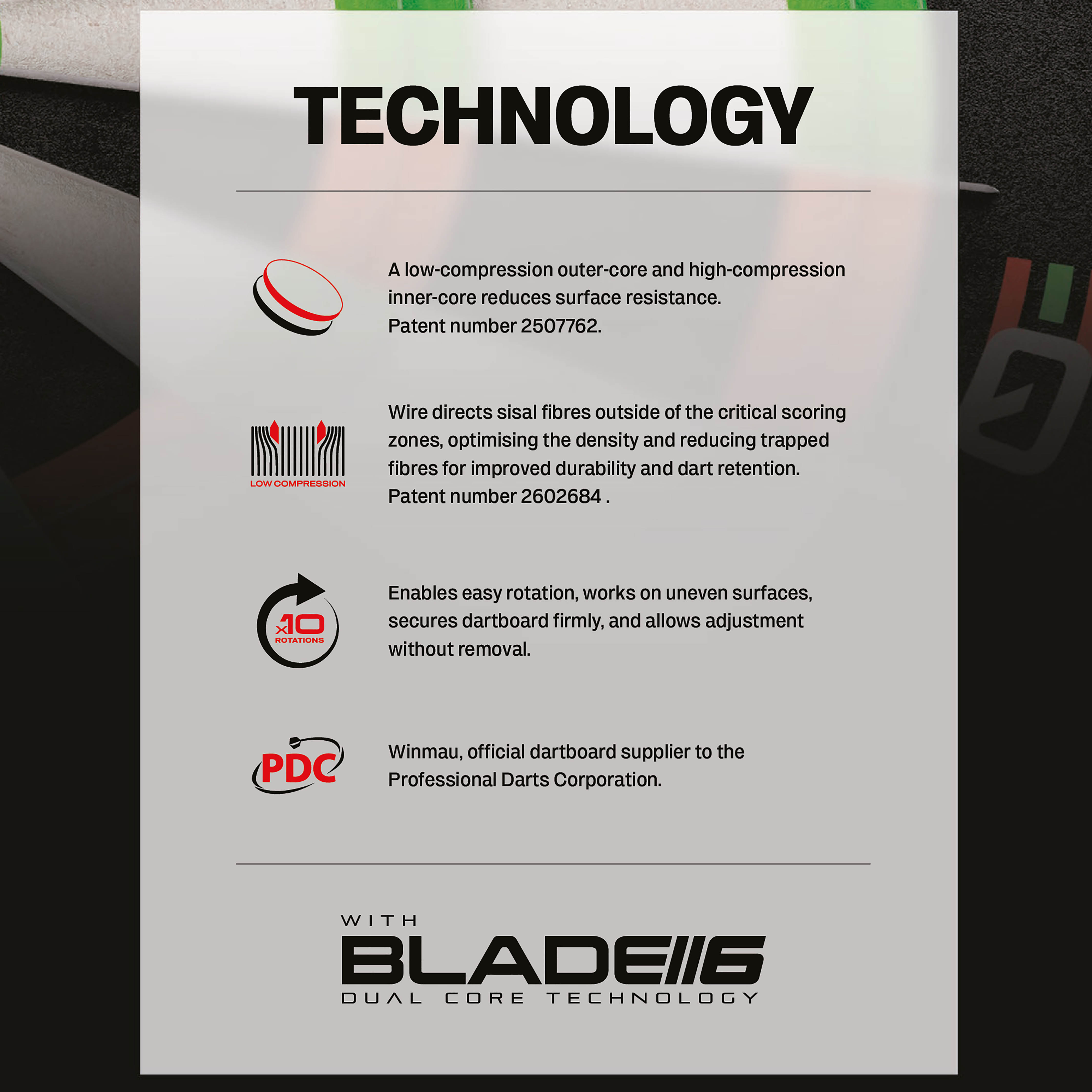 Winmau Equalizer Dartboard - Official PDC Training Dartboard