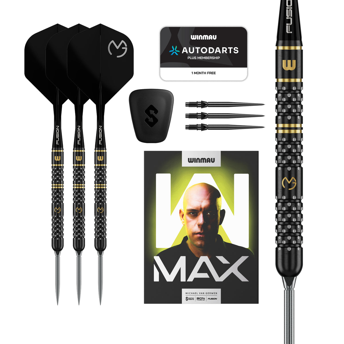 Winmau Michael van Gerwen W-Max - MVG - 90% Tungsten - Switch Point Darts - 22g 23g 24g