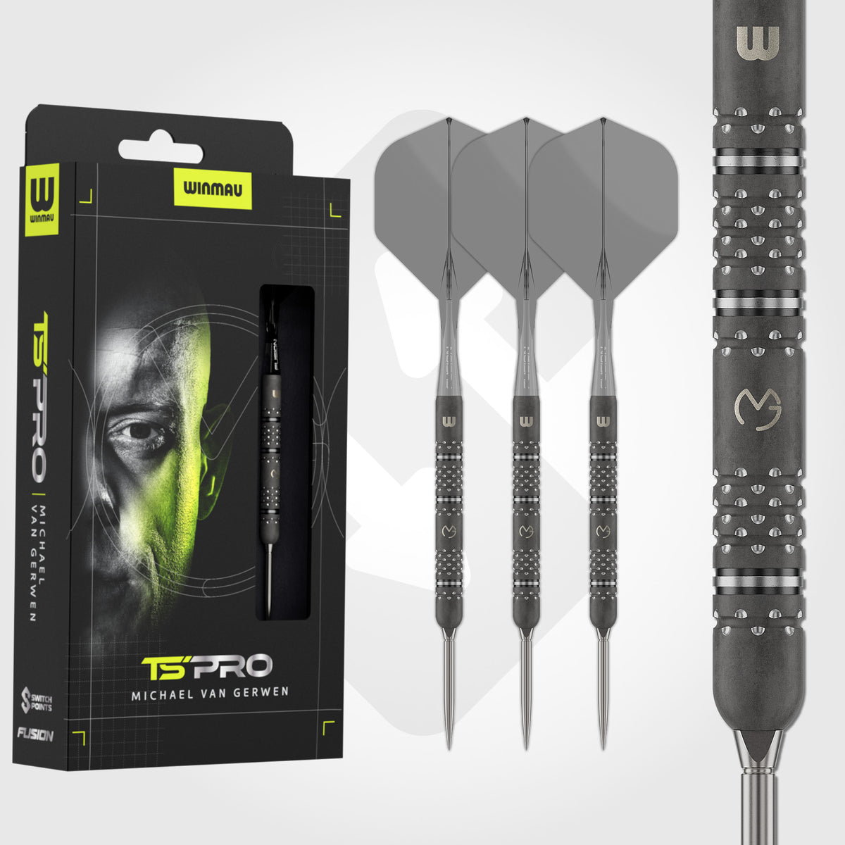 Winmau Michael van Gerwen TS Pro - MVG - 90% Tungsten - Switch Point Darts - 23g 24g 25g
