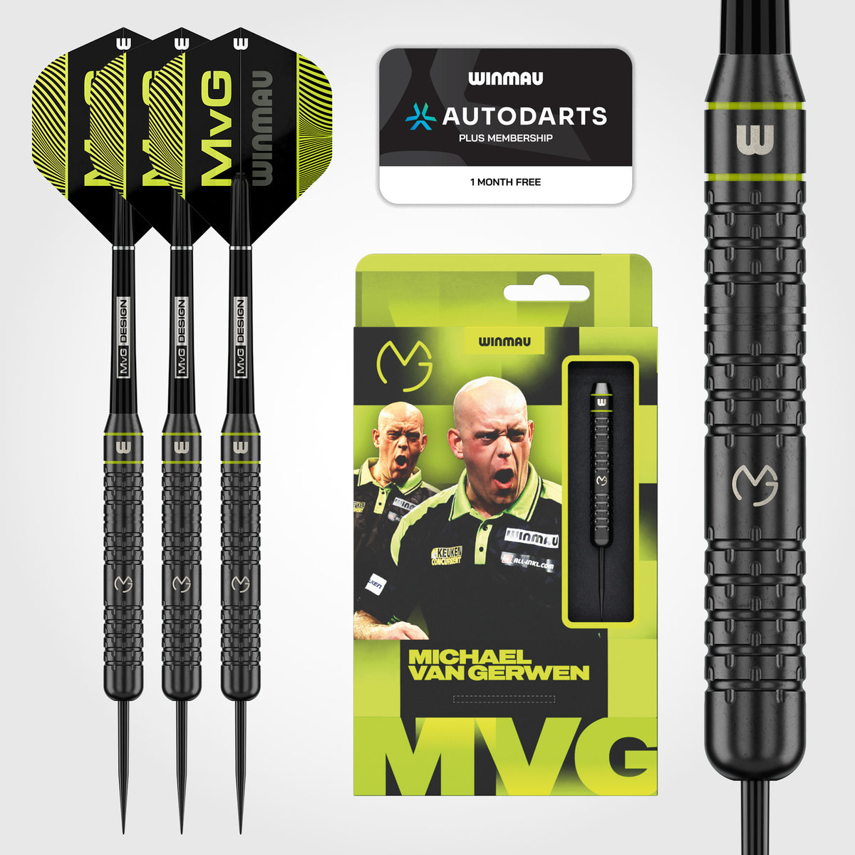 Winmau Michael Van Gerwen - MVG - Core Brass Darts Set - 21g