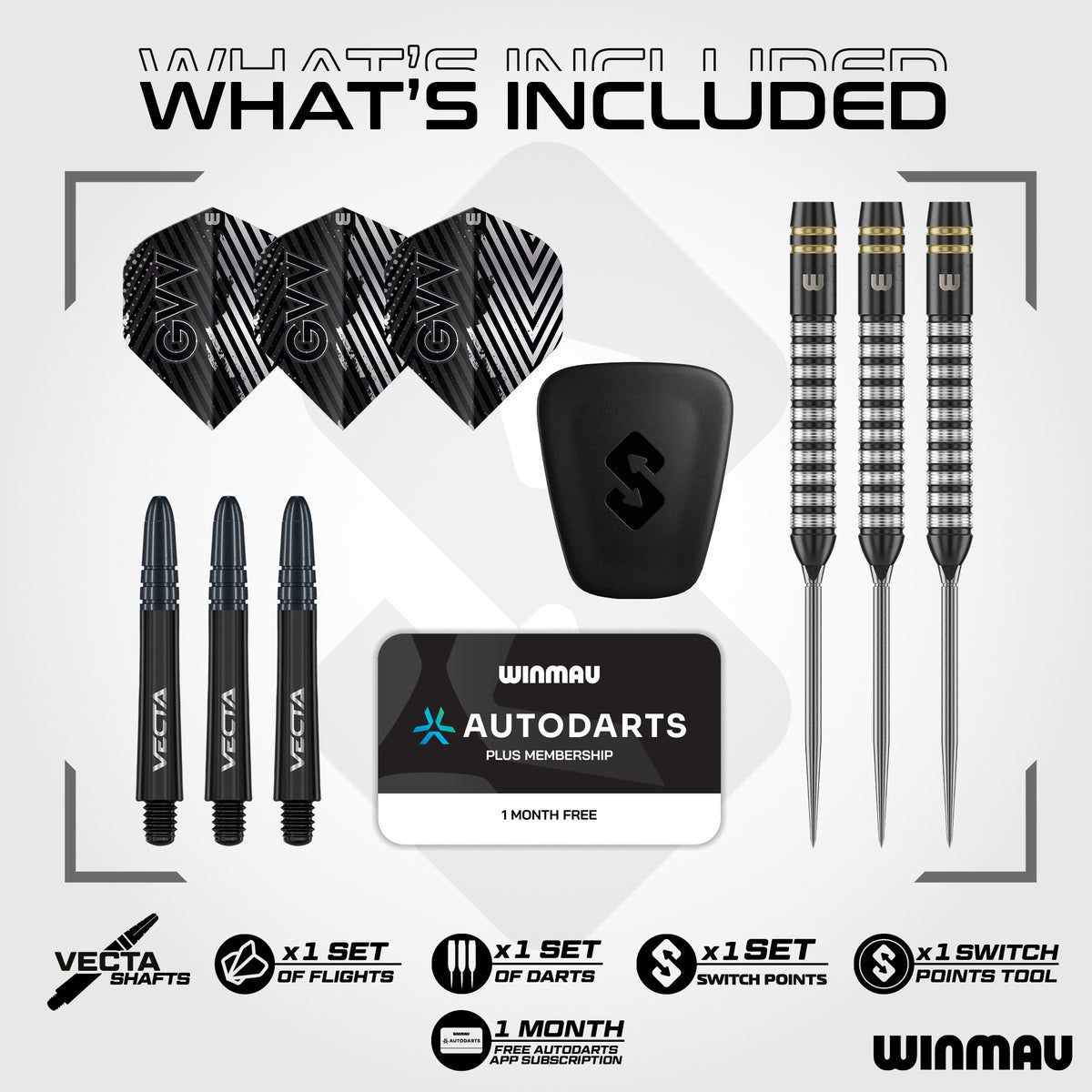 Winmau Gian van Veen - TS 90% Tungsten - Switch Point Darts - 23g 24g 25g