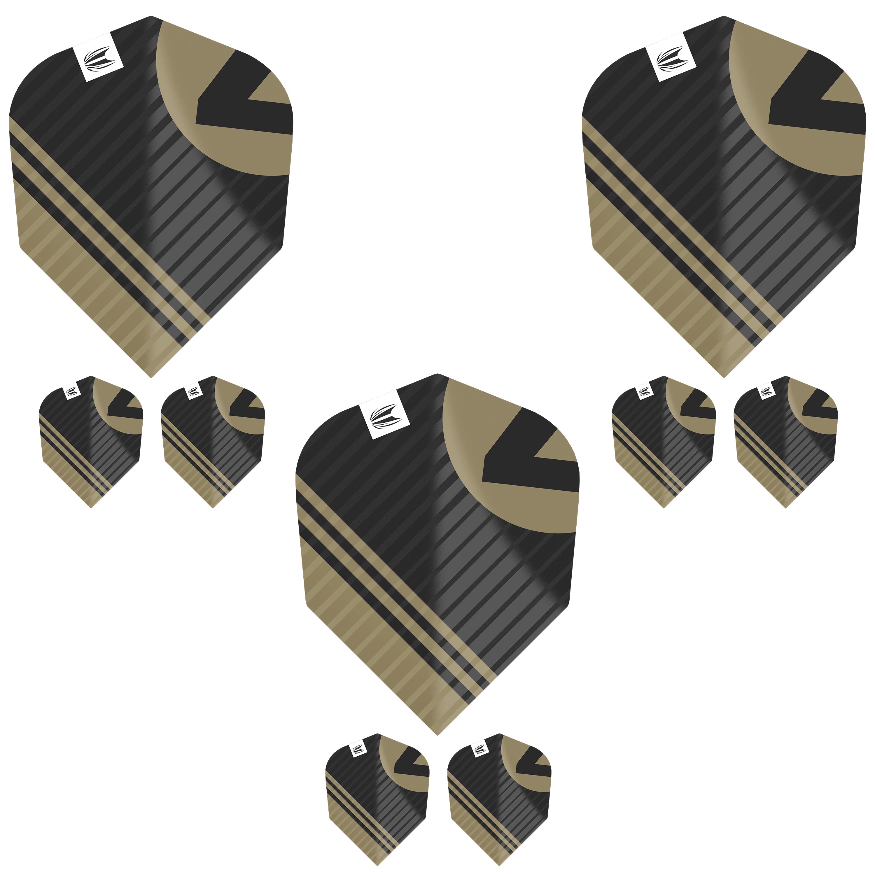 Target Darts Chicane Pro.Ultra Dart Flights - Pack of 3 sets - No2 No6 TenX - Black