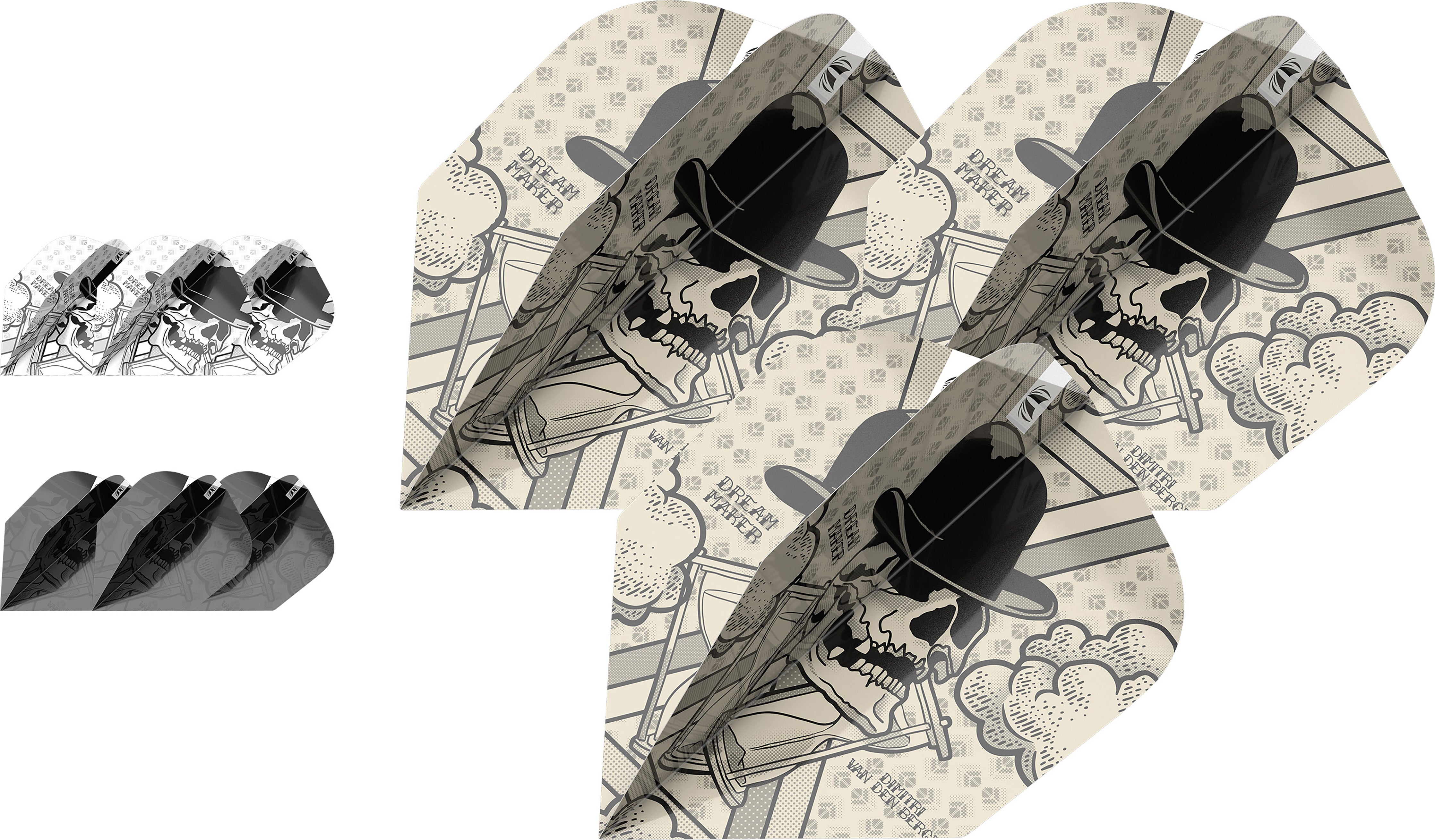 Target Dimitri Van Den Bergh - Dream Maker - Ink - No6 Dart Flight Bundle - 3 Sets Included