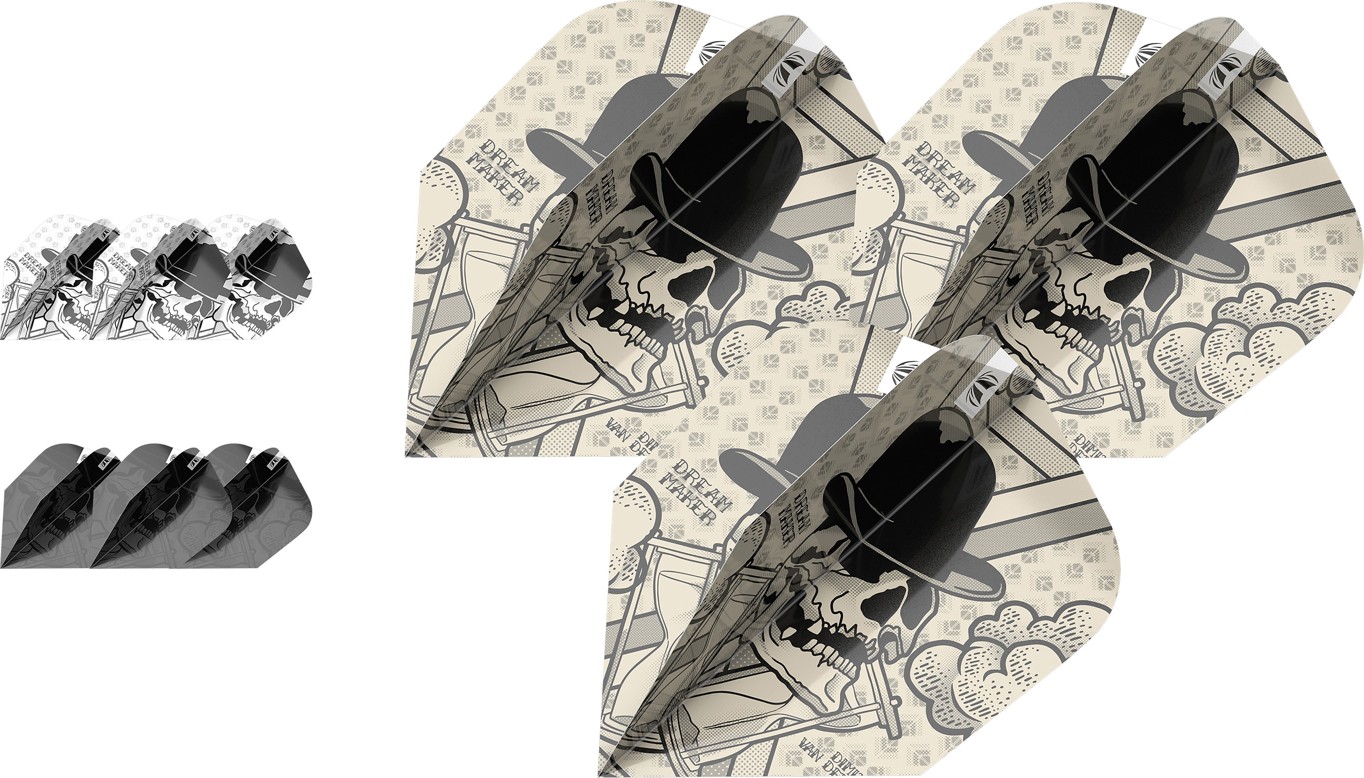 Target Dimitri Van Den Bergh - Dream Maker - Ink - Ten-X Dart Flight Bundle - 3 Sets Included