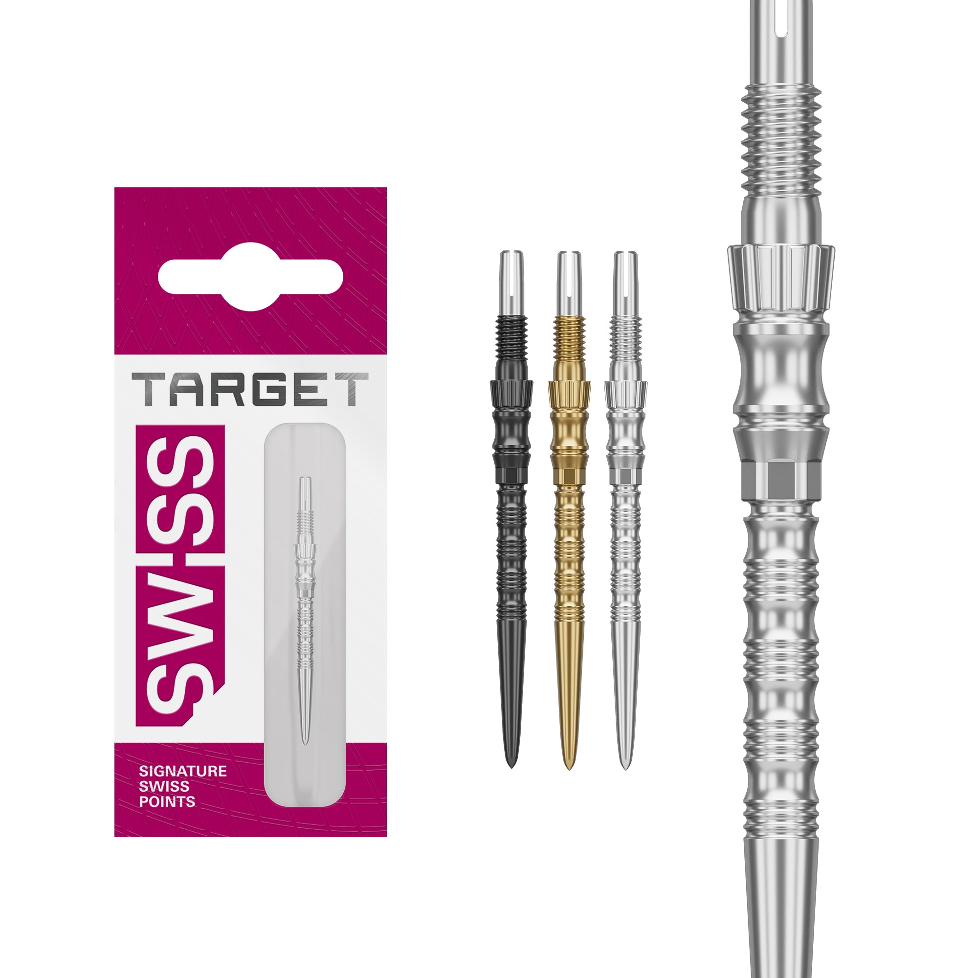 Target Signature Swiss Point - TRB - 30mm 35mm 42mm - Silver, Gold, Black
