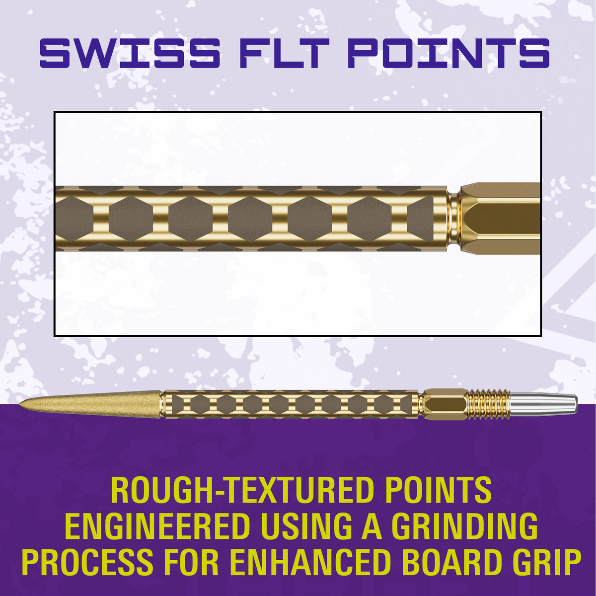 Target Swiss FLT Dart Points - Gold - 30mm 35mm 42mm