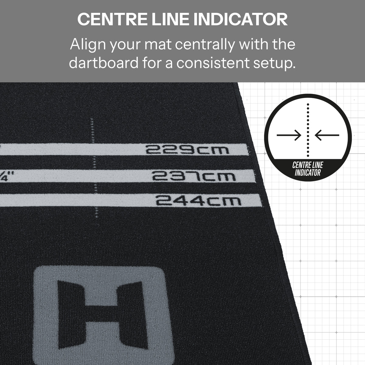 Harrows Fortis Grey Dart Mat