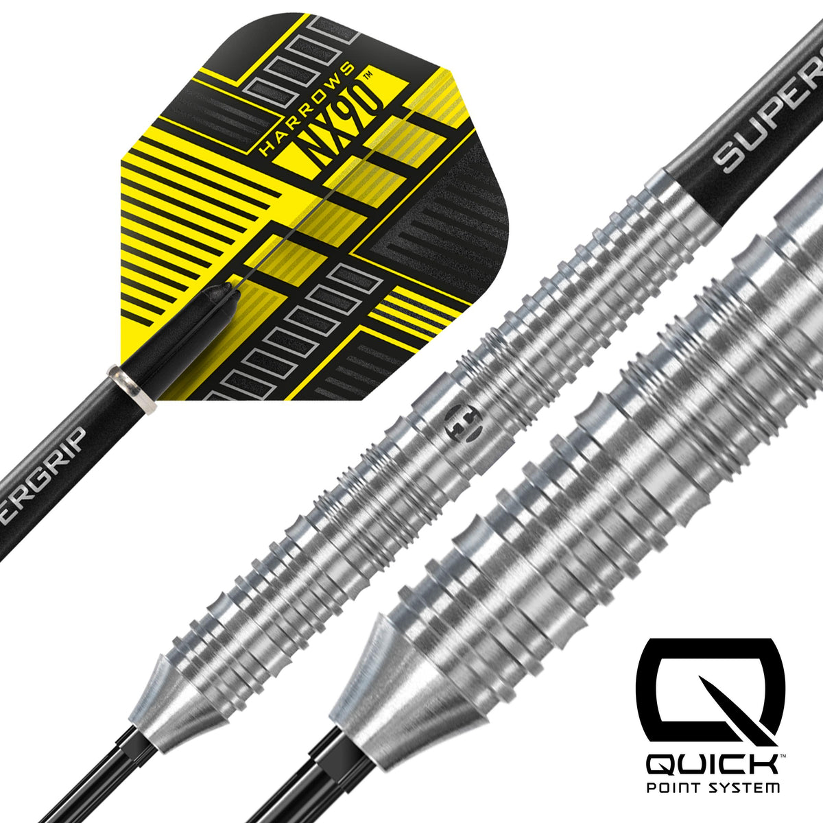 Harrows NX90 Parallel - 90% Tungsten - Quick Point Darts - 22g - 26g