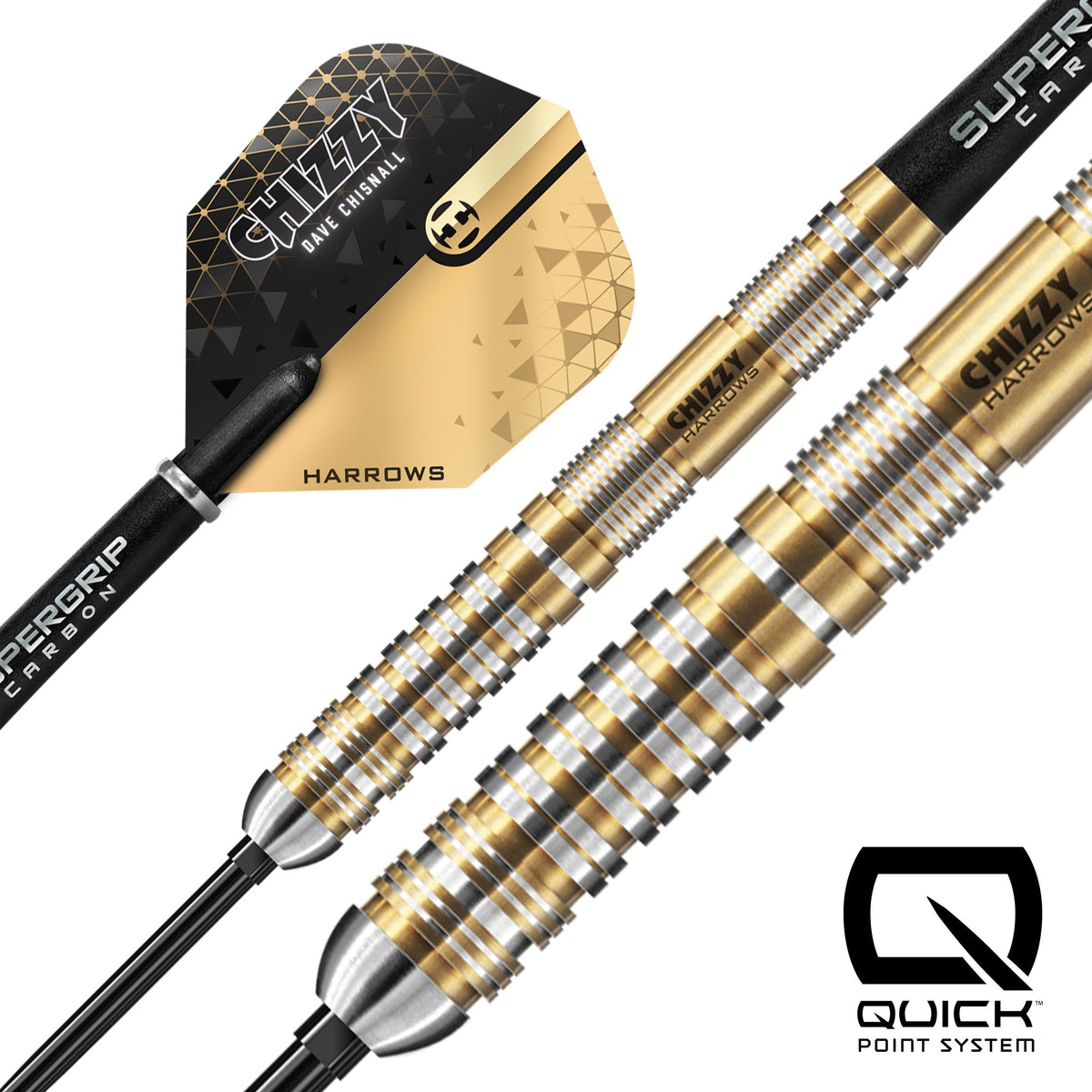Harrows Dave Chisnall - Series 2 - 90% Tungsten - Quick Point Darts - 21g-26g