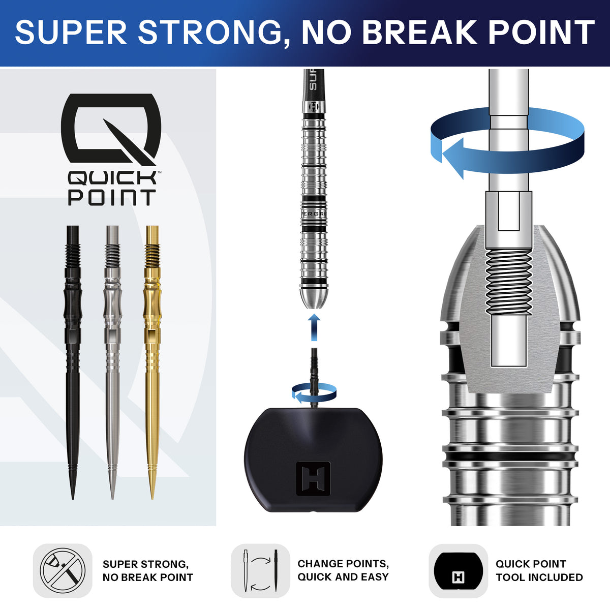 Harrows Axis - Elite Series Quick Point - 30mm 35mm 40mm
