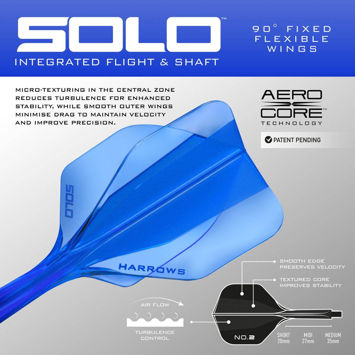 Harrows Solo No.2 Integrated Flight System - Blue