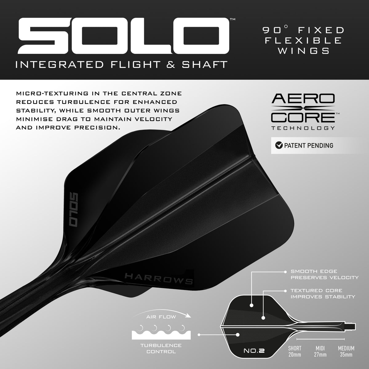 Harrows Solo No.2 Integrated Flight System - Black